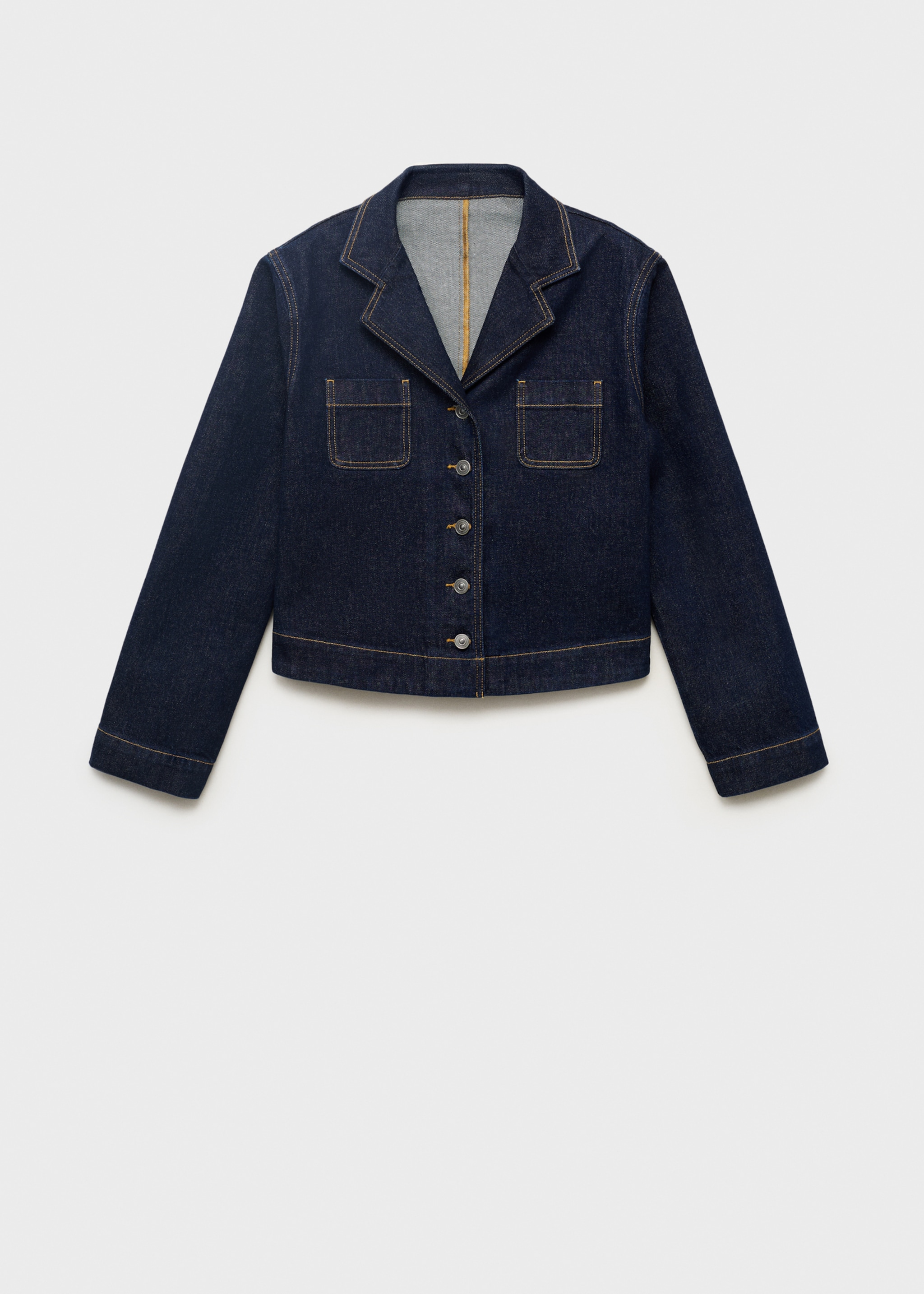 Fitted denim jacket with pockets - Article without model