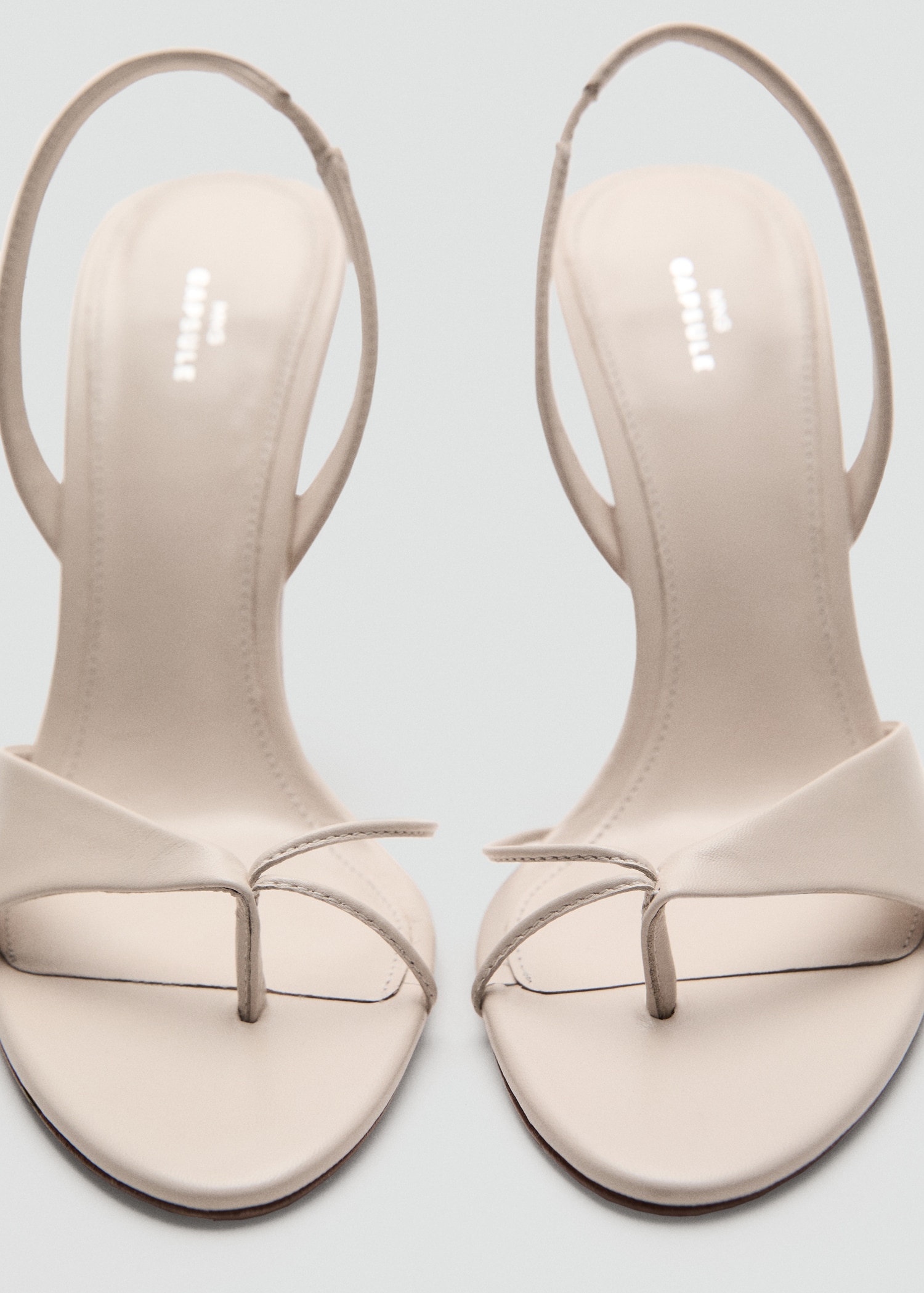 Sandalias piel tacón contraste Mujer MNG Ecuador