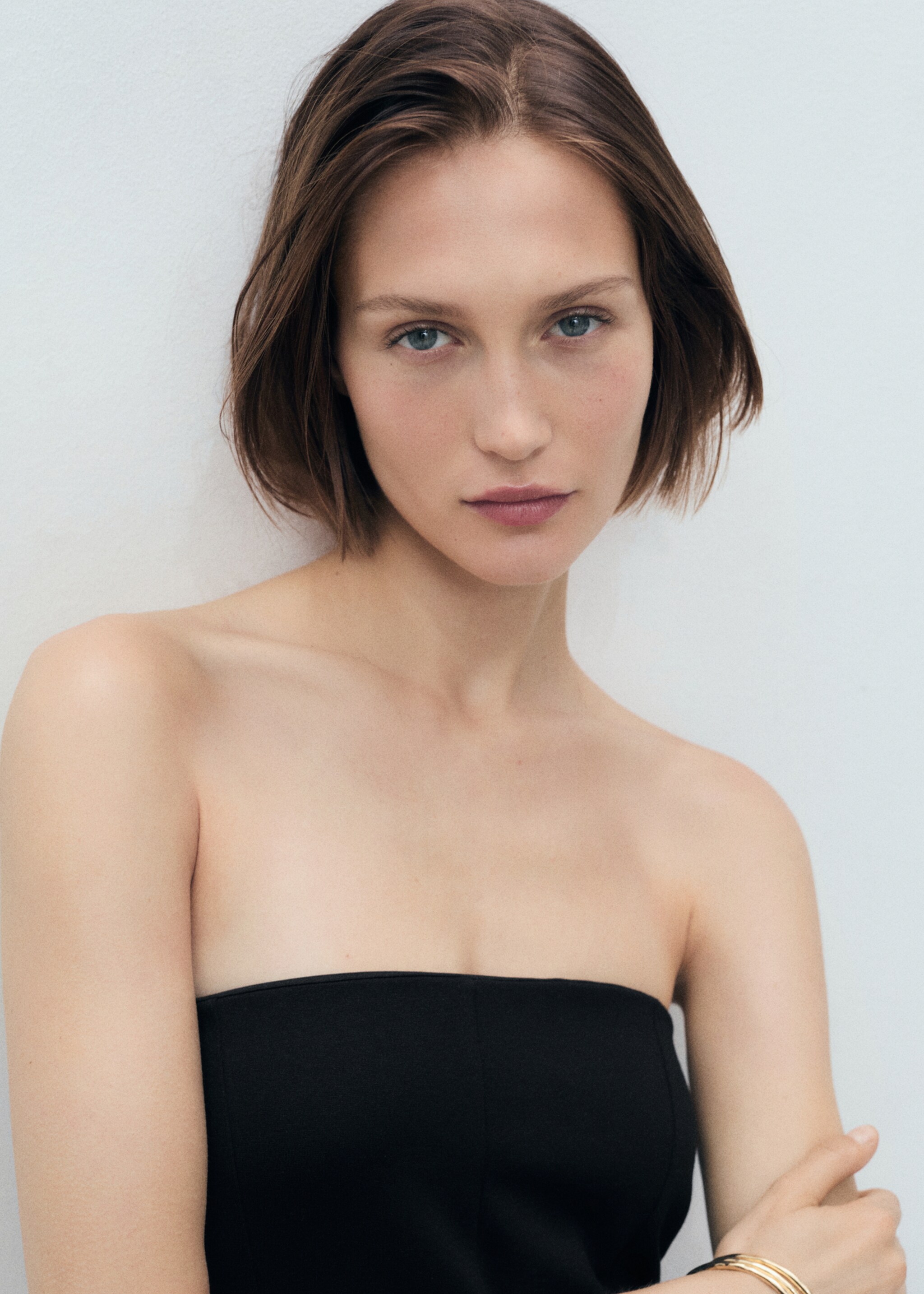 Robe bustier courte à plis plats - Détail de l'article 1