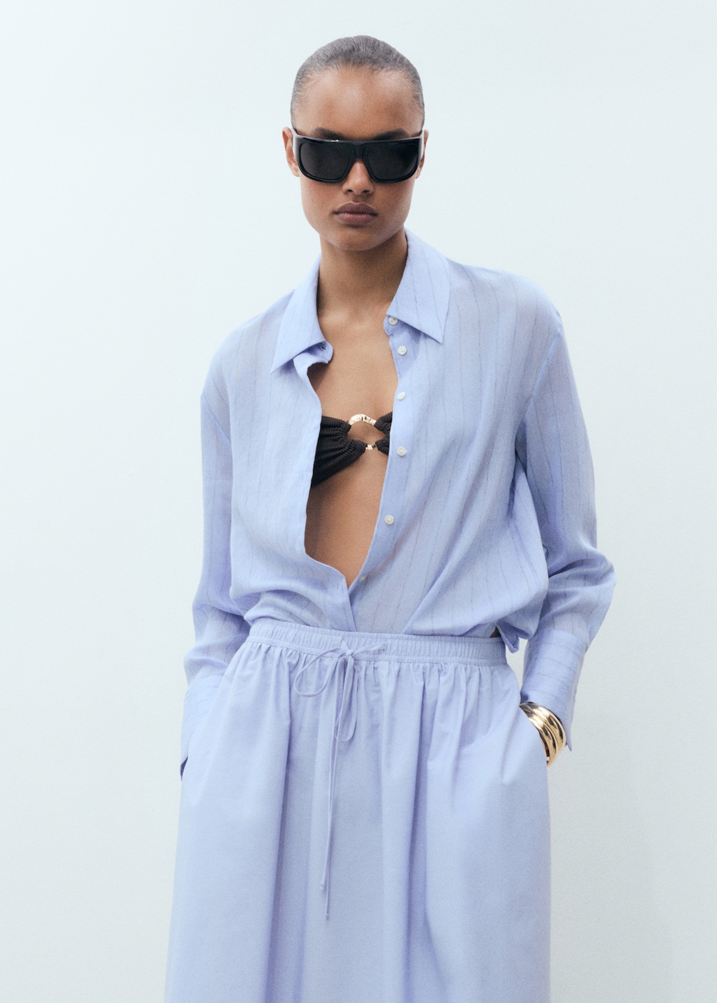 Flared cotton skirt - Women | MANGO USA