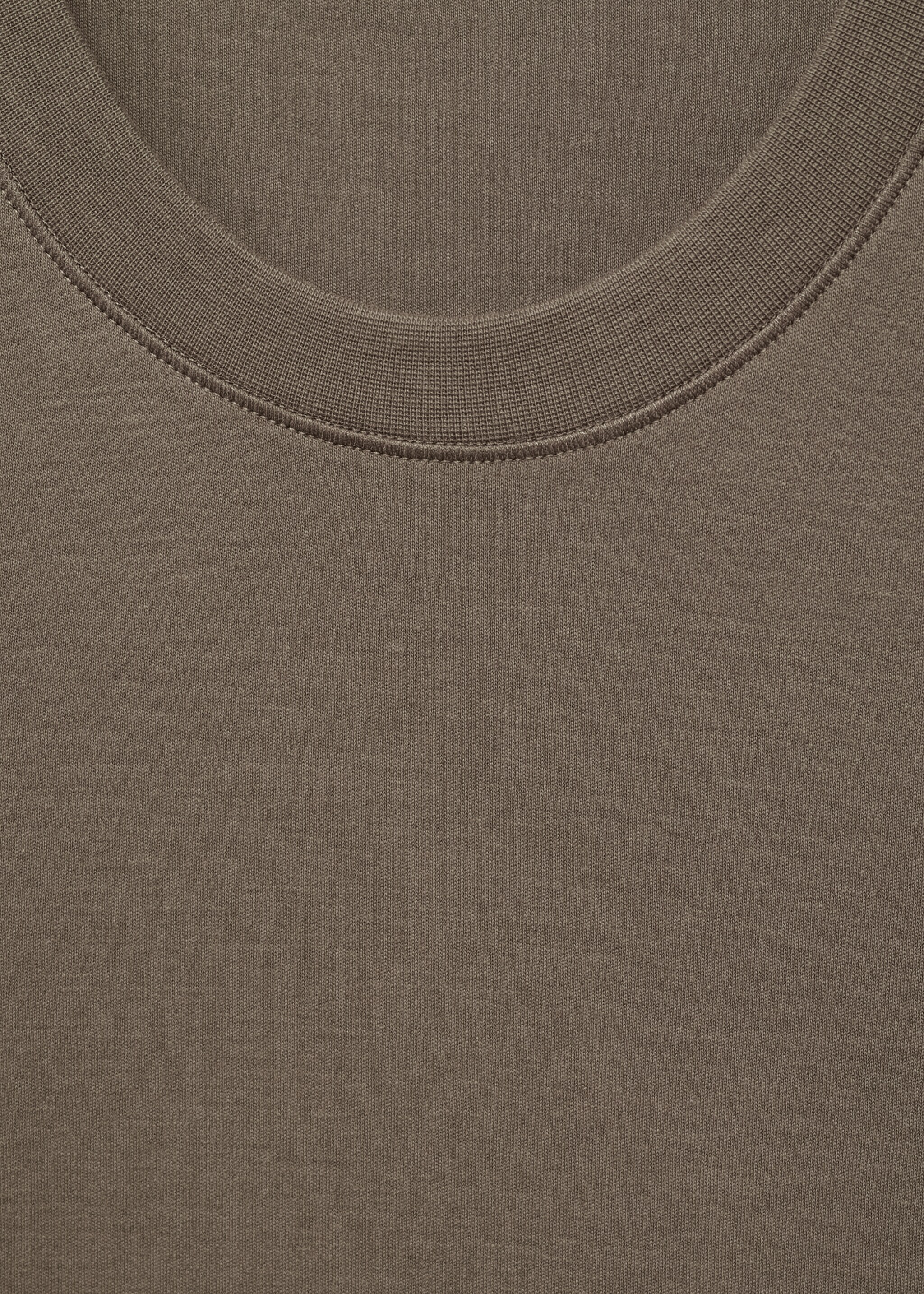 Medium weight regular fit T-shirt - Détail de l'article 8, Marron moyen. Ref: 17061279-00.