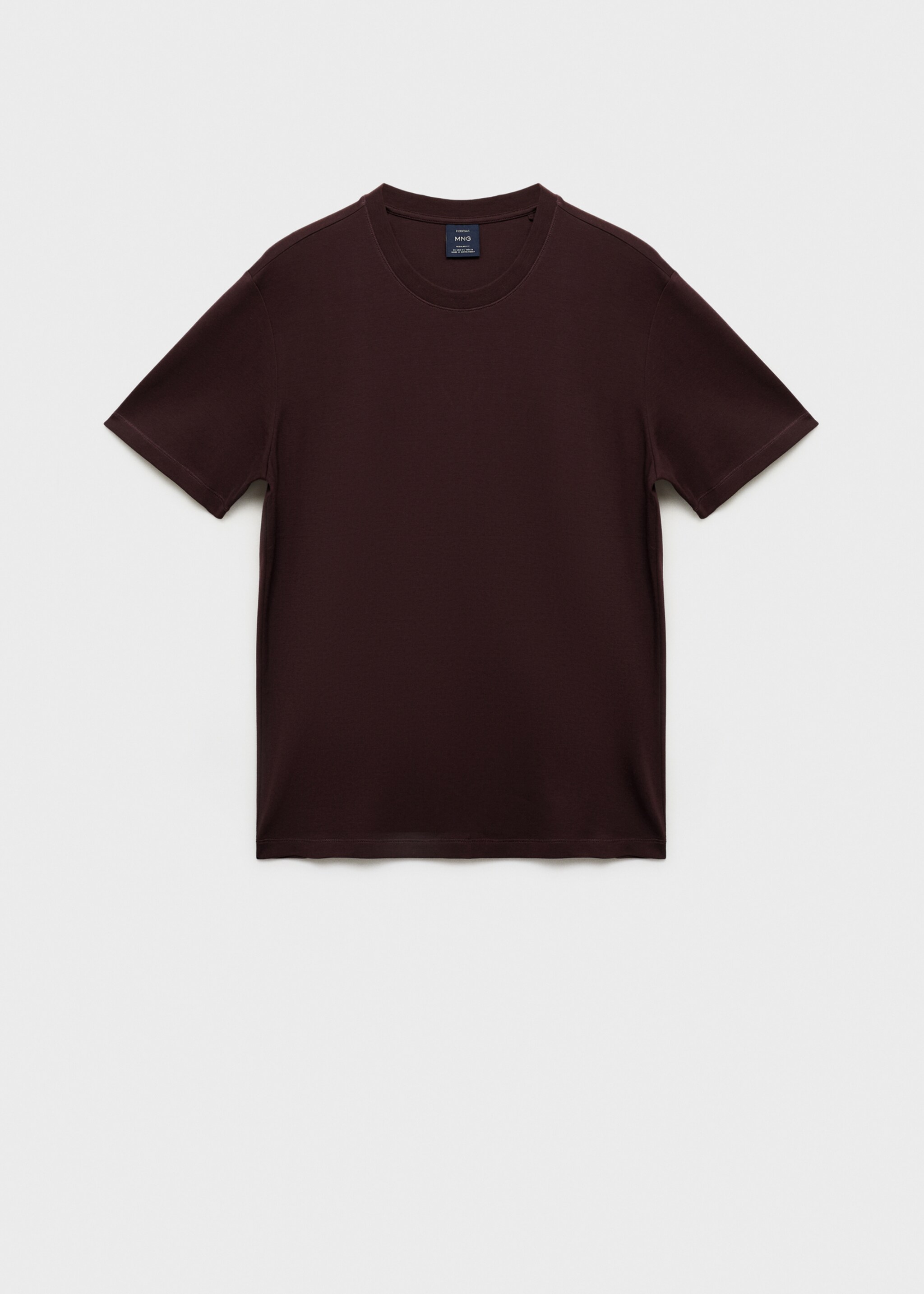Medium weight regular fit T-shirt - Article sans modèle, Lie de vin. Ref: 17061279-00.