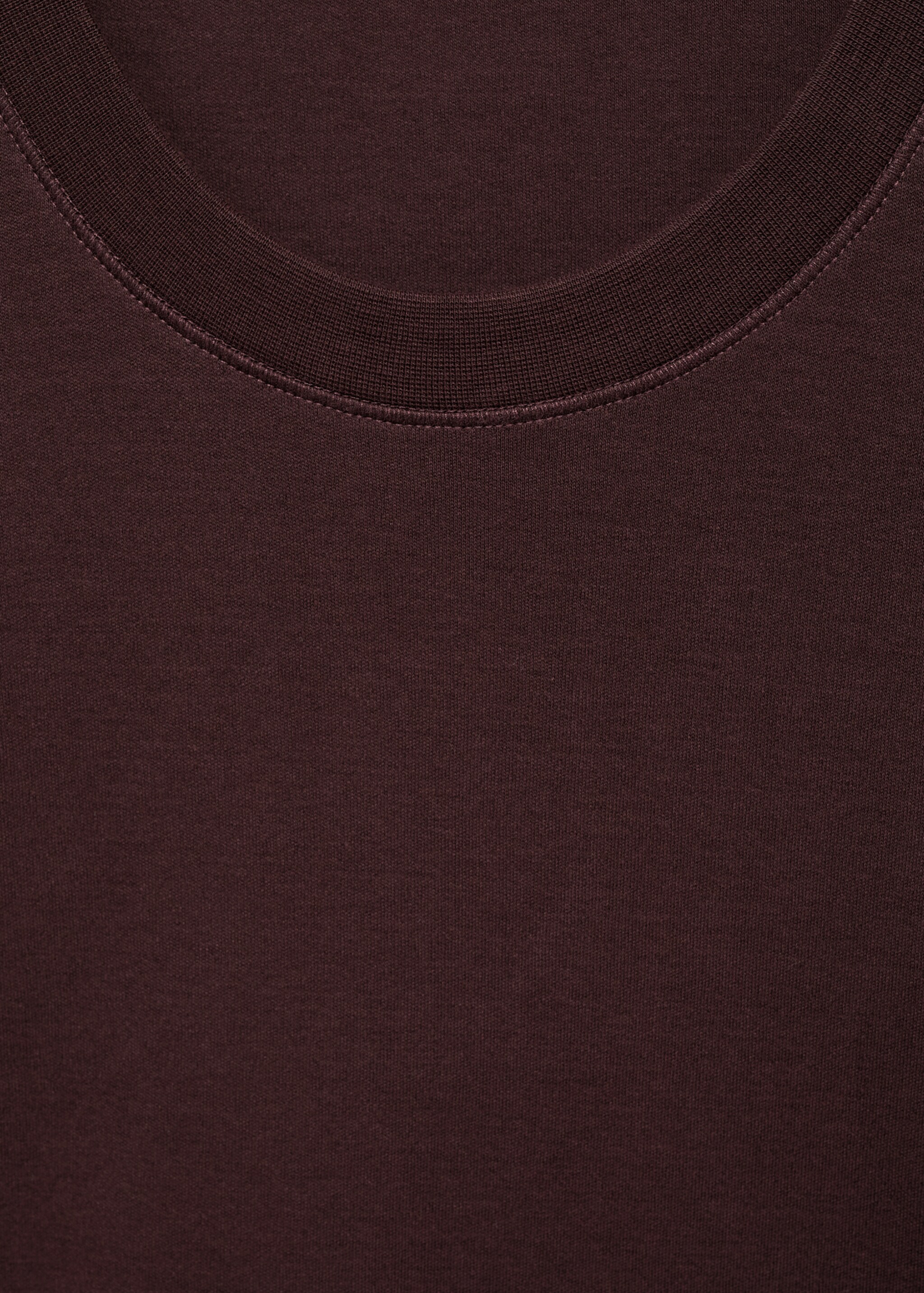Medium weight regular fit T-shirt - Détail de l'article 8, Lie de vin. Ref: 17061279-00.