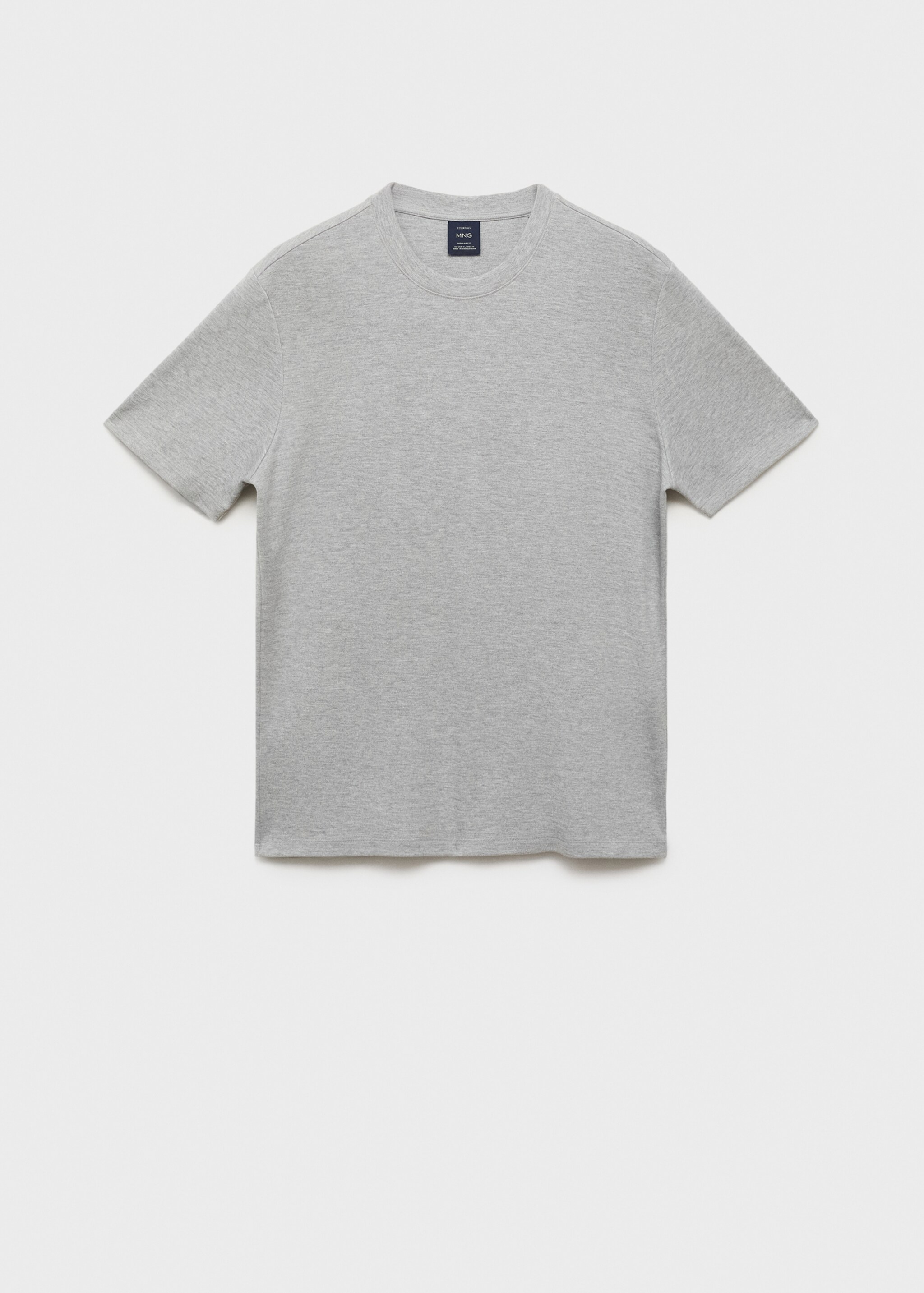 Medium weight regular fit T-shirt - Article sans modèle, Gris chiné moyen. Ref: 17061279-00.