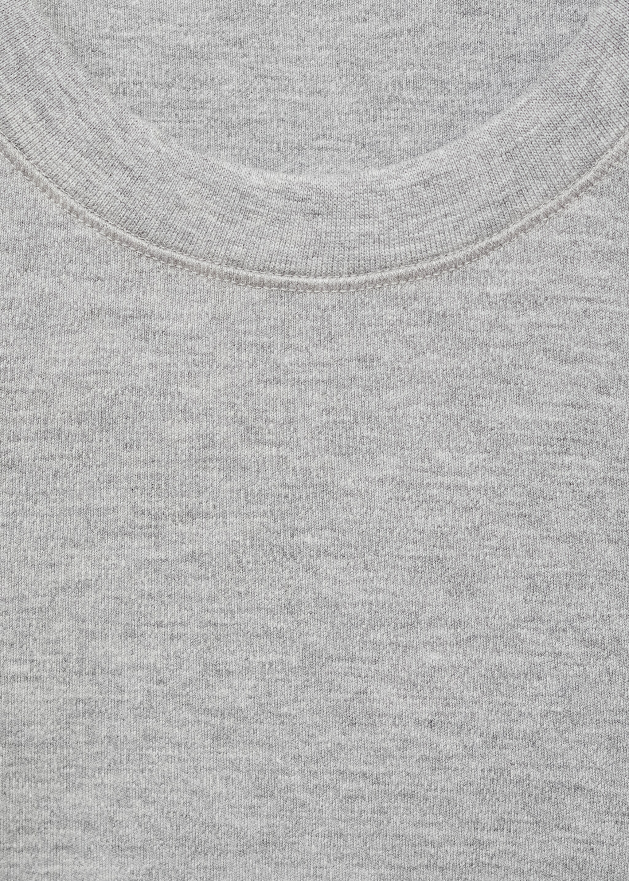 Medium weight regular fit T-shirt - Details of the article 8, Medium Heather Grey. Ref: 17061279-00.