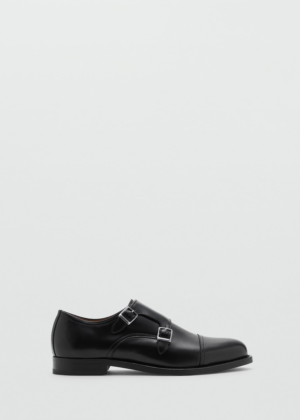 Double buckle leather shoe - Men | MANGO Hong Kong SAR of China