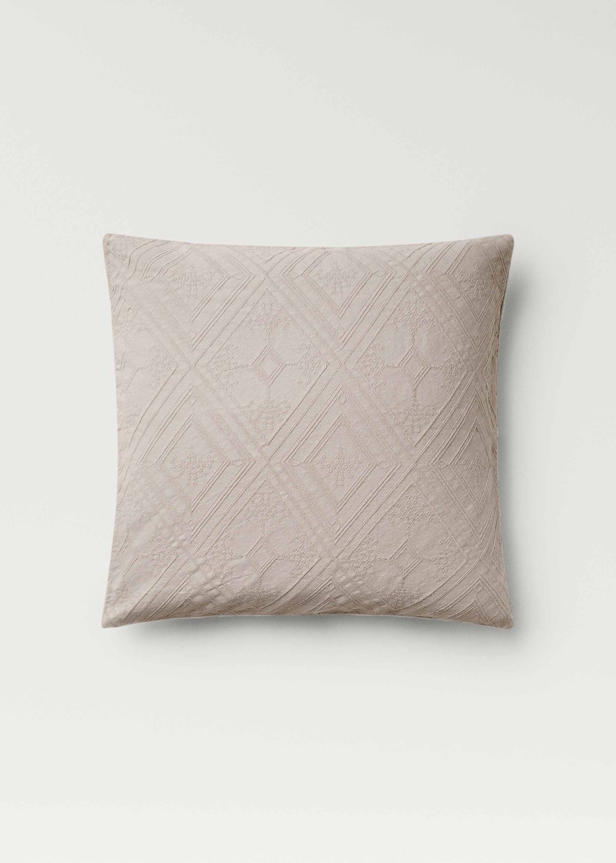 Housse de coussin coton jacquard losanges 60x60 cm - Article sans modèle