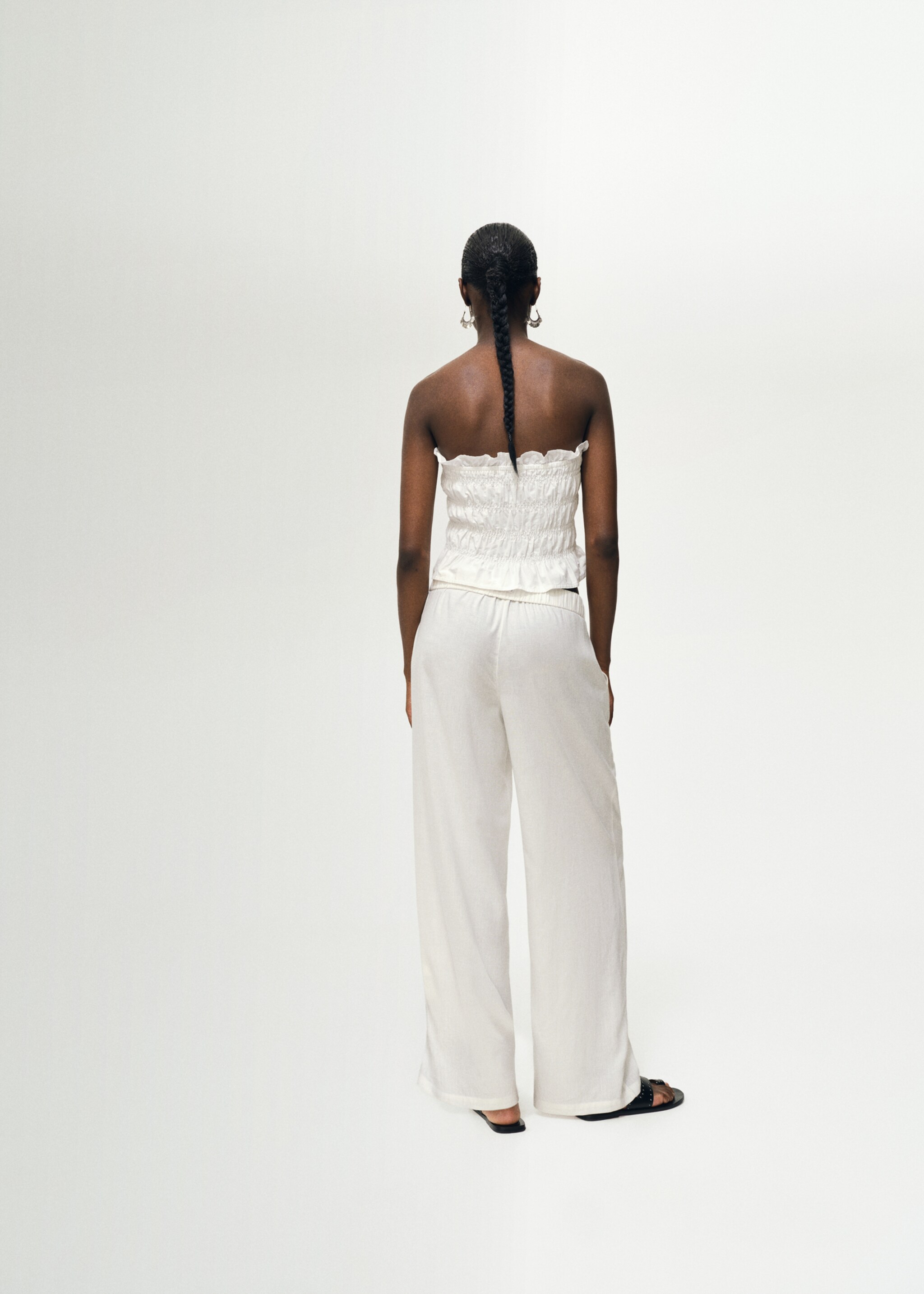 Embroidered crop top - Reverse of the article