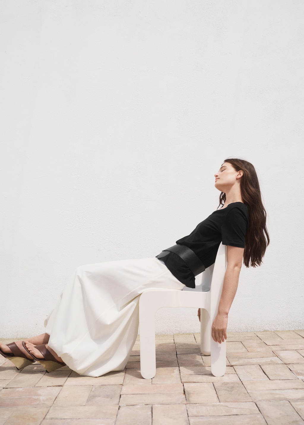 V-neck cotton T-shirt