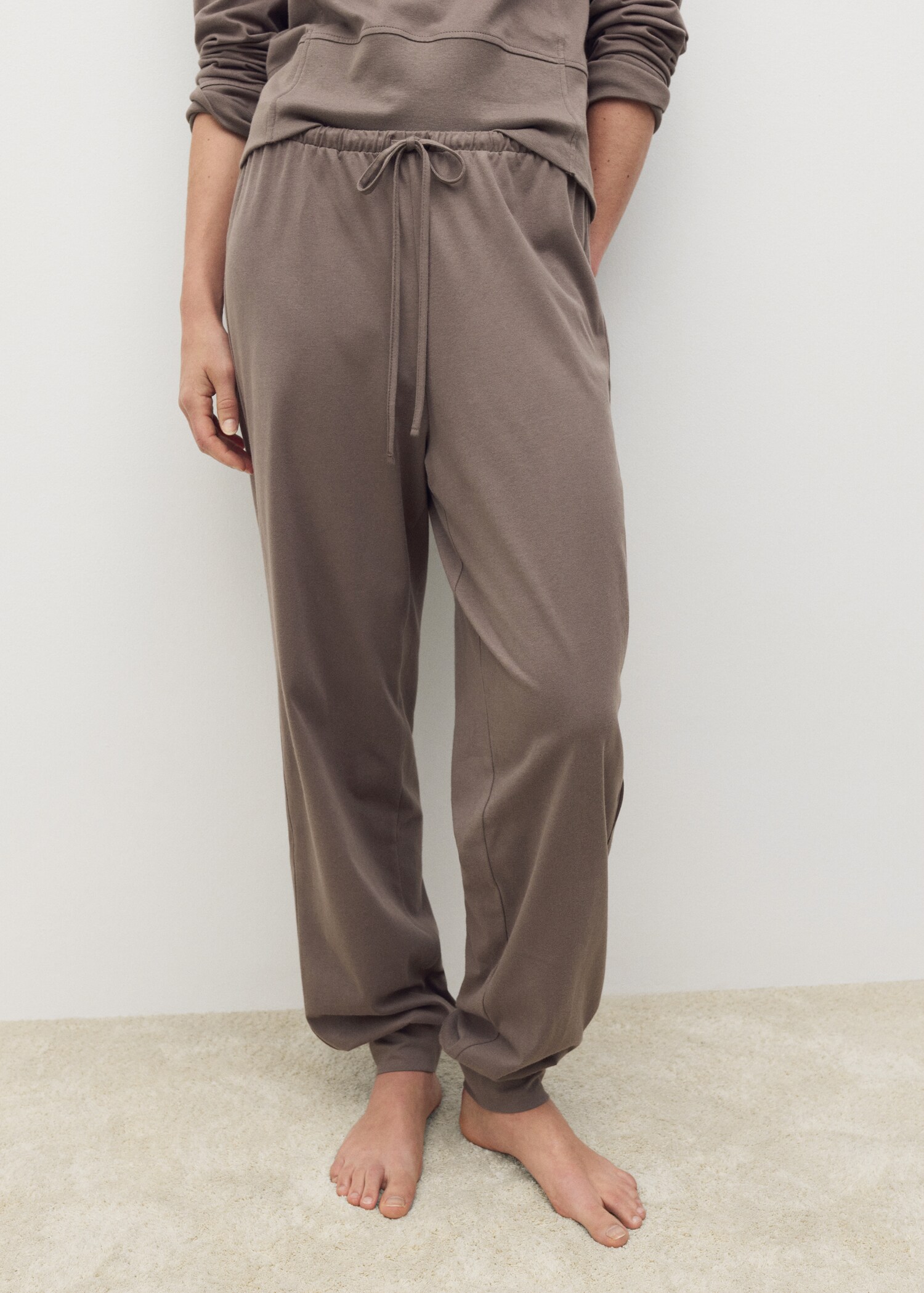 Jogger trousers soft finish - Medium plane