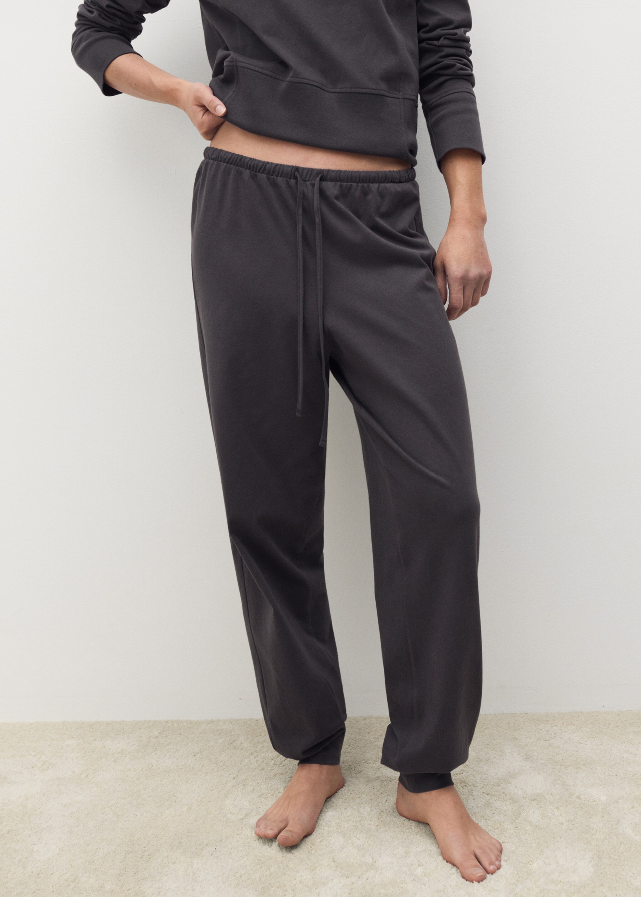 Jogger trousers soft finish - Medium plane