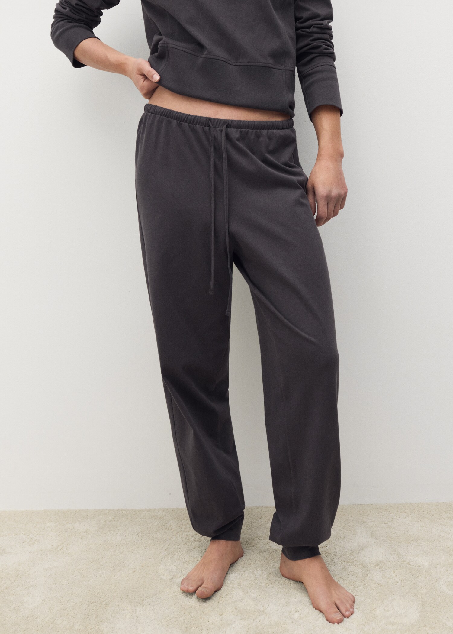Jogger trousers soft finish - Medium plane