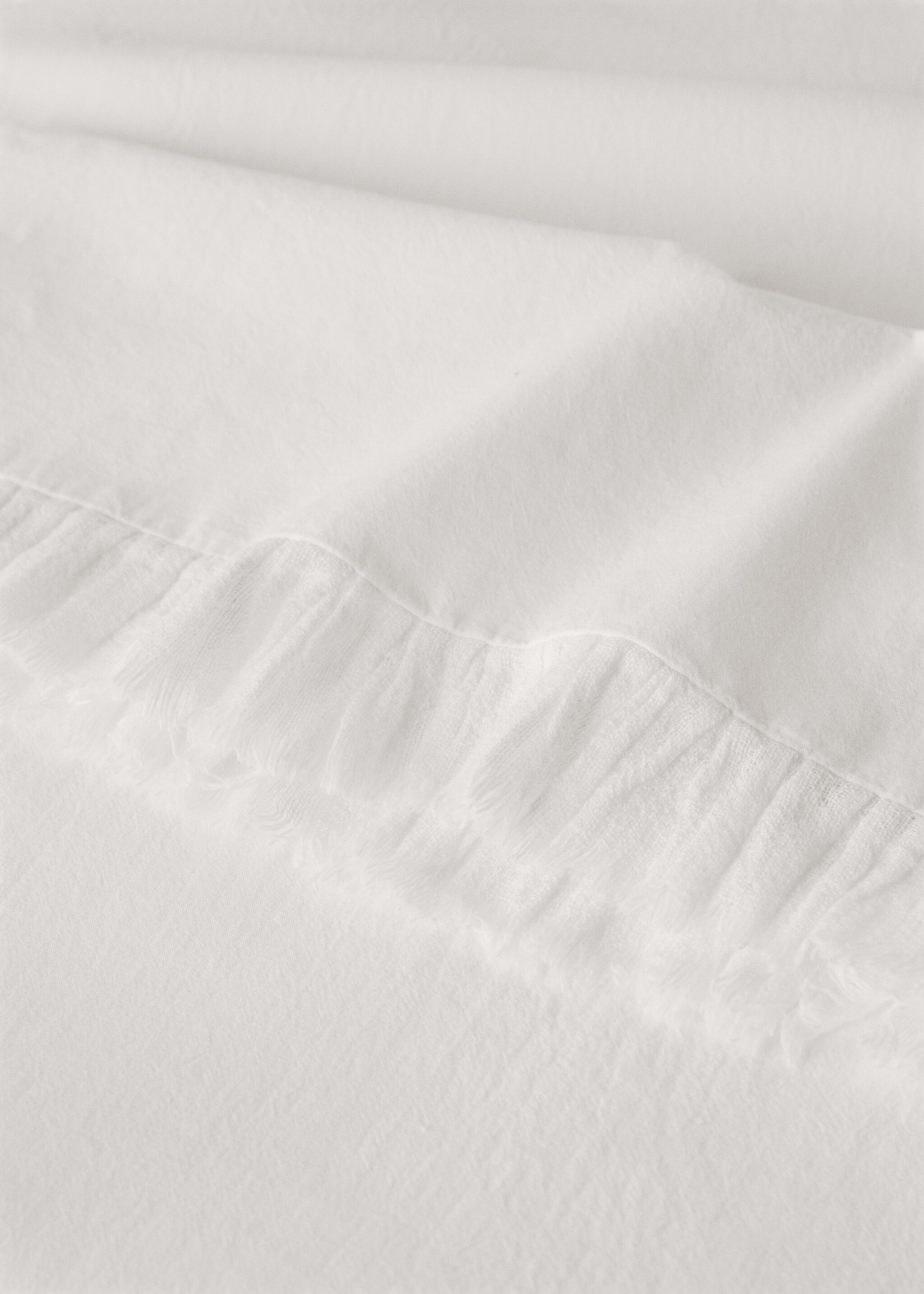 Cotton percale pillowcase with gauze frill 45x110 cm - Details of the article 2