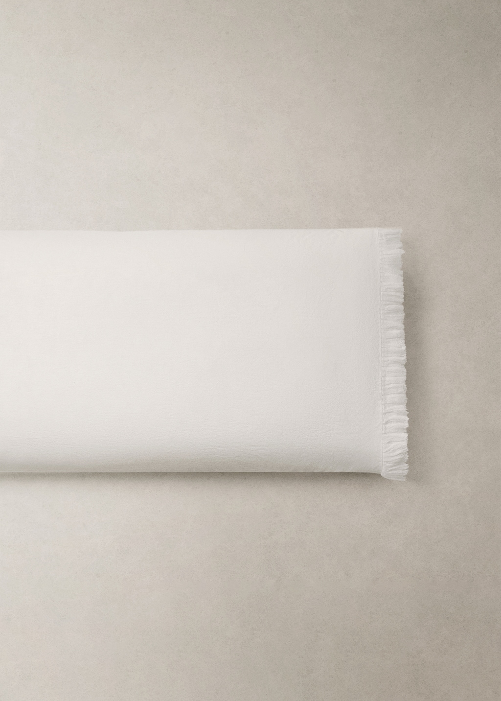 Percale cotton pillowcase with gauze ruffle 45x110 cm