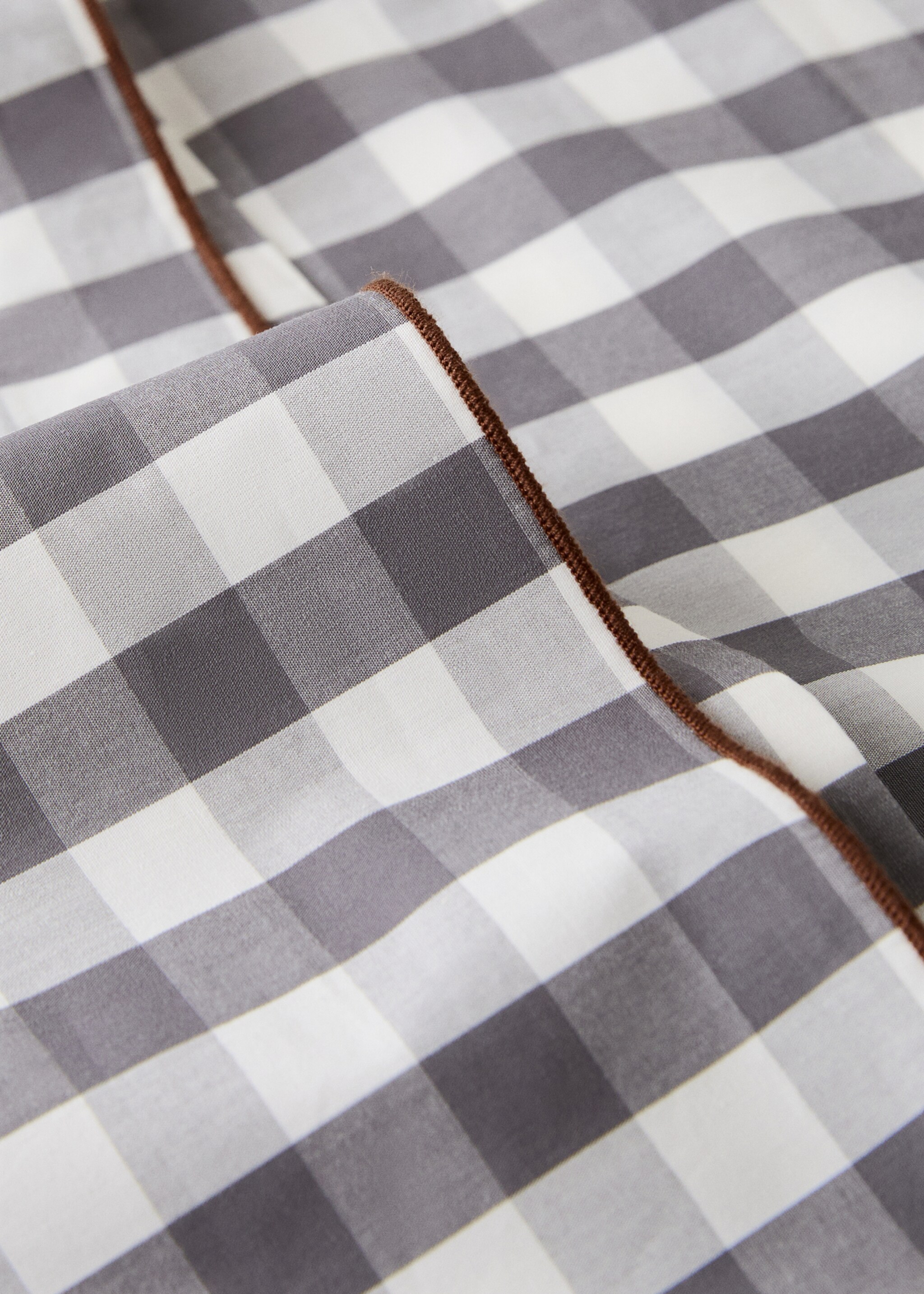 Funda almohada algodón percal cuadro vichy 45x110 cm - Detalle del artículo 1