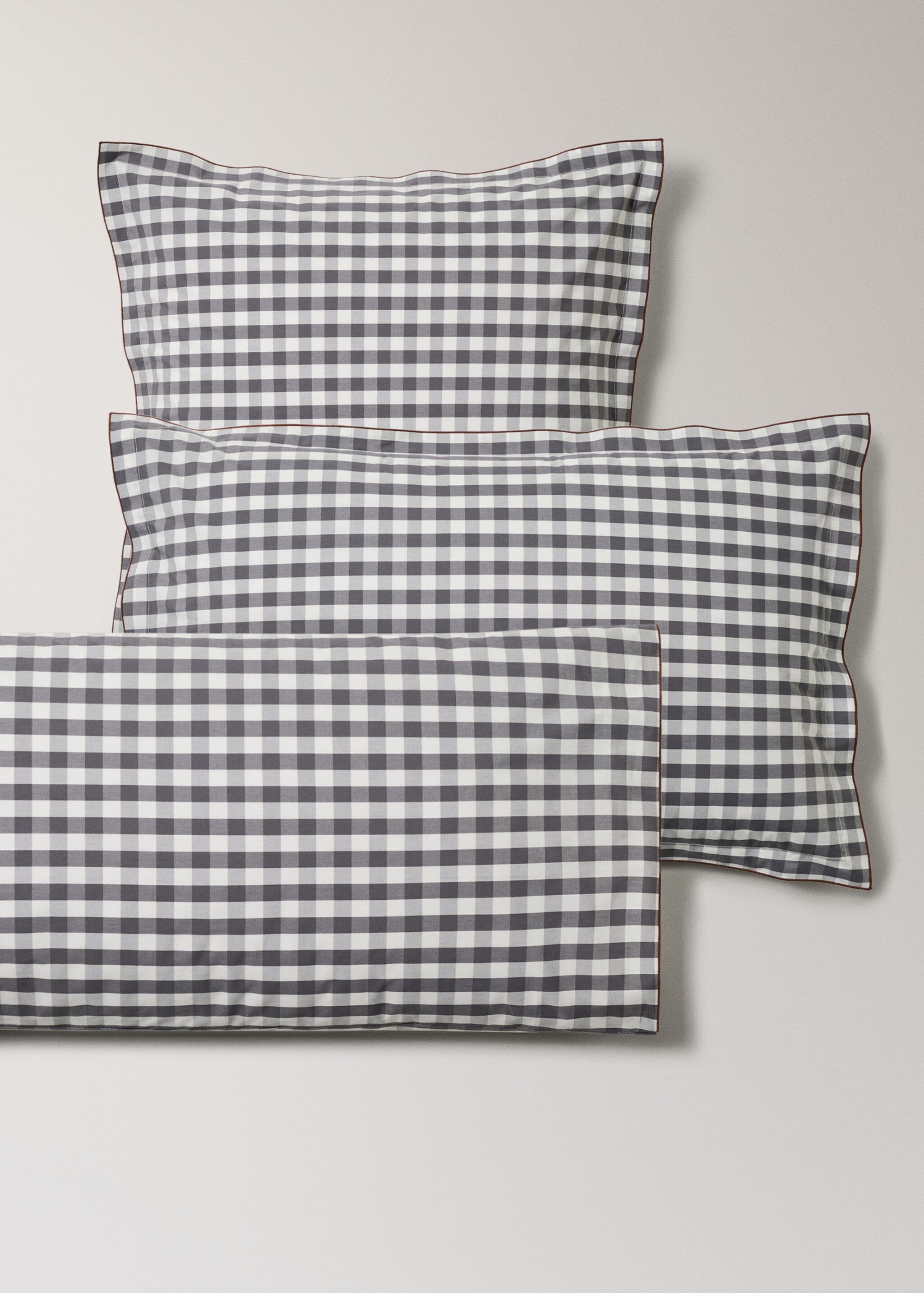 Funda almohada algodón percal cuadro vichy 45x110 cm - Detalle del artículo 3