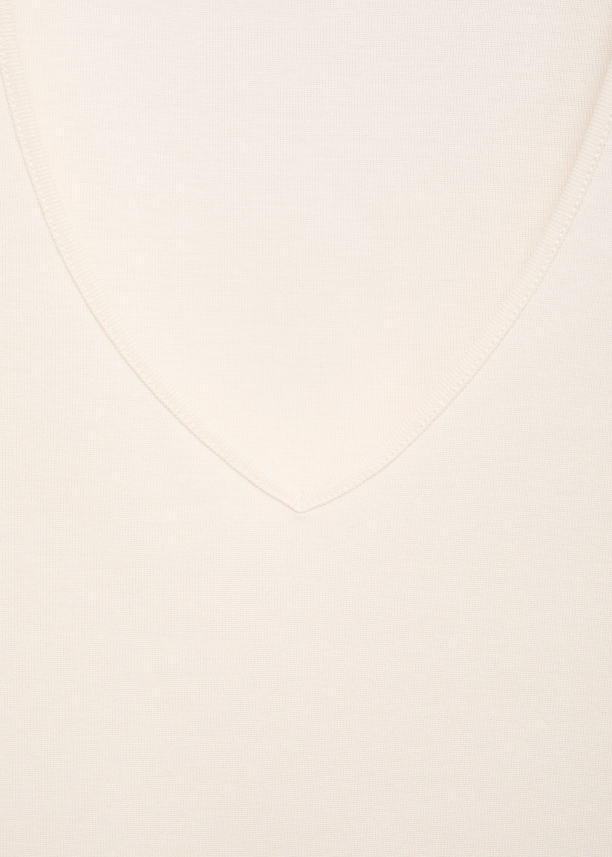 Trägertop aus Baumwolle mit V-Ausschnitt - Detail des Artikels 8, Vanille. Ref: 17061540-00.