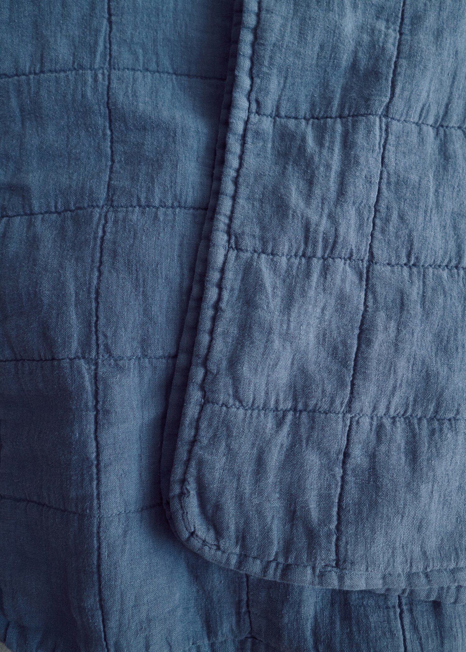 Edredó bressol lli garment dyed repunts quadre - Detall de l'article 5
