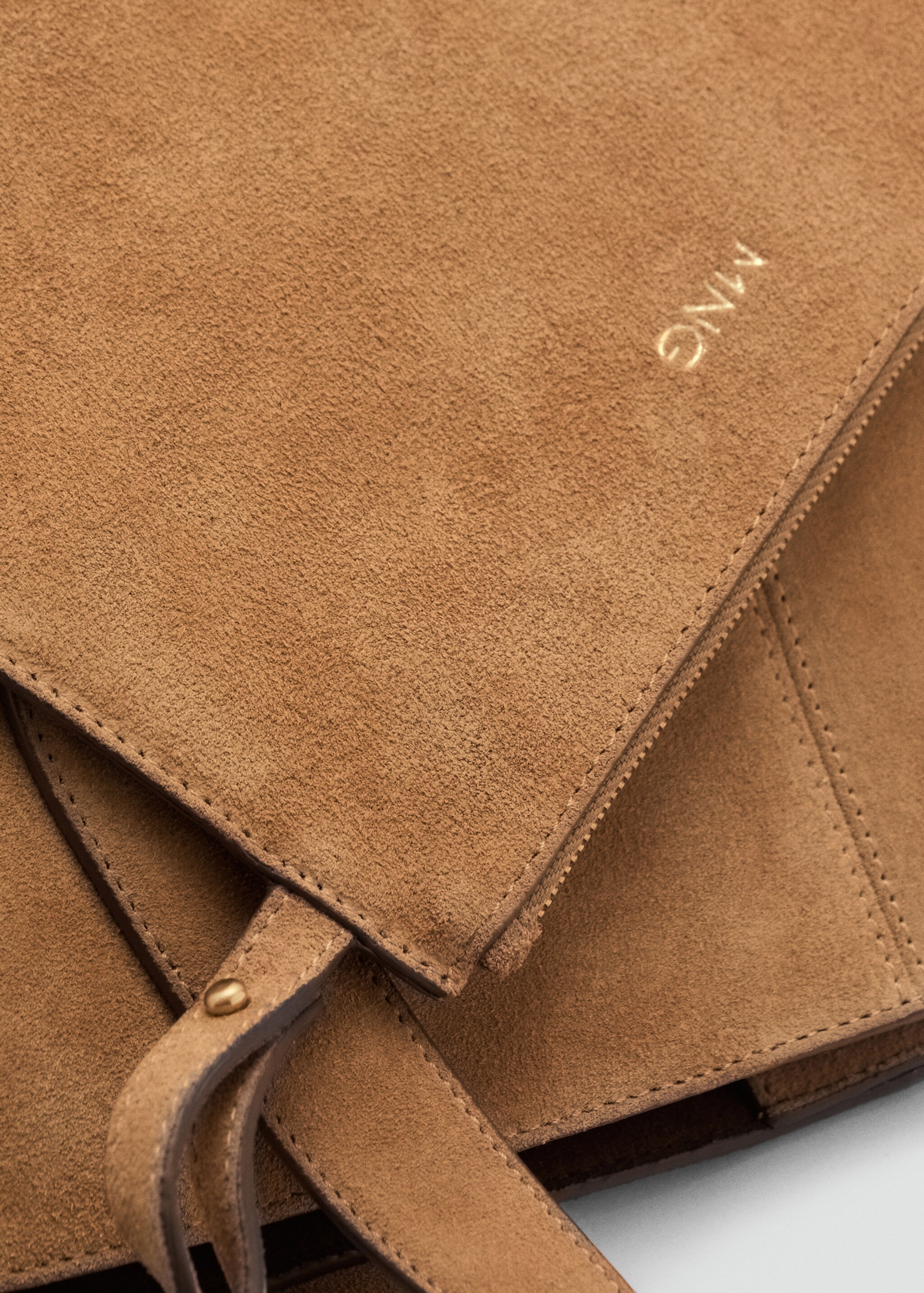 Suede mini shopper bag - Details of the article 2