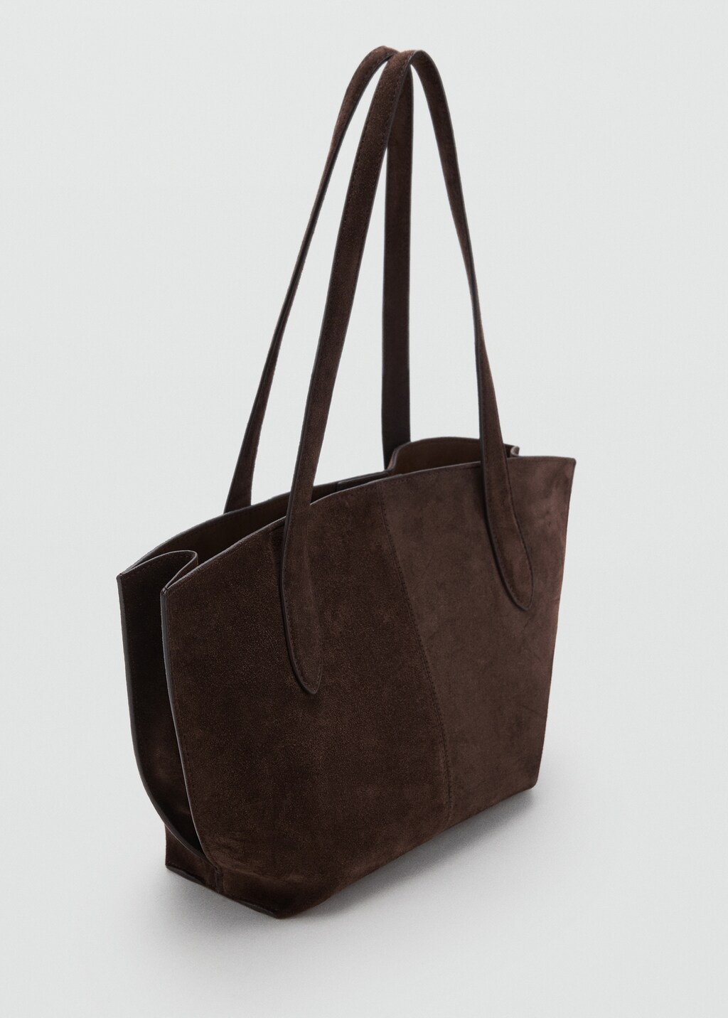 Suede mini shopper bag