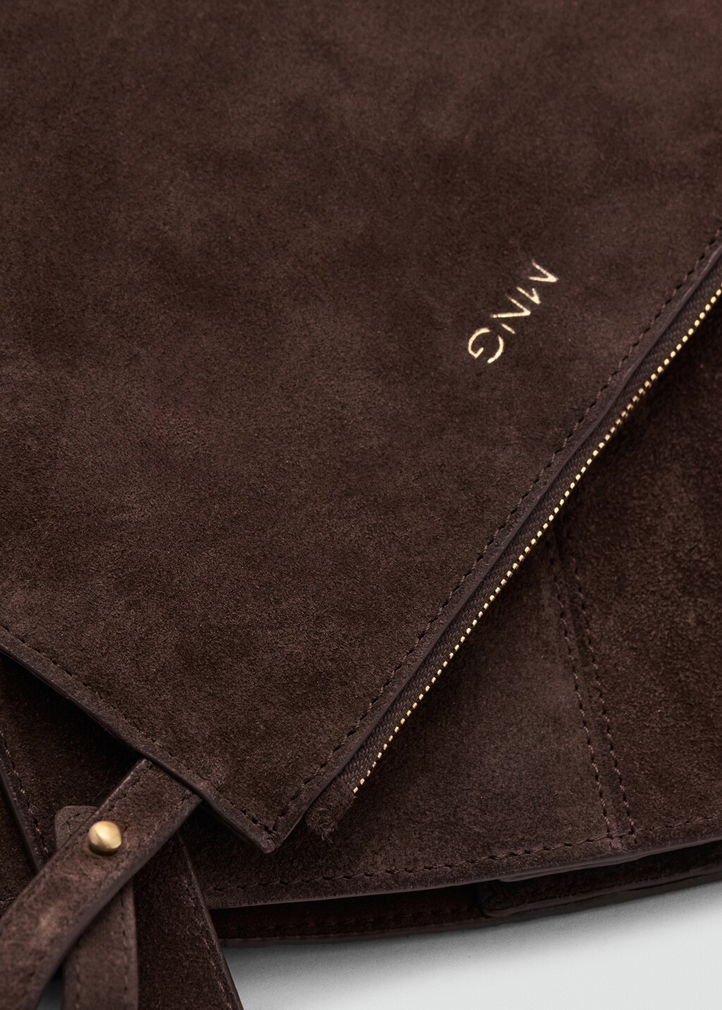 Suede mini shopper bag