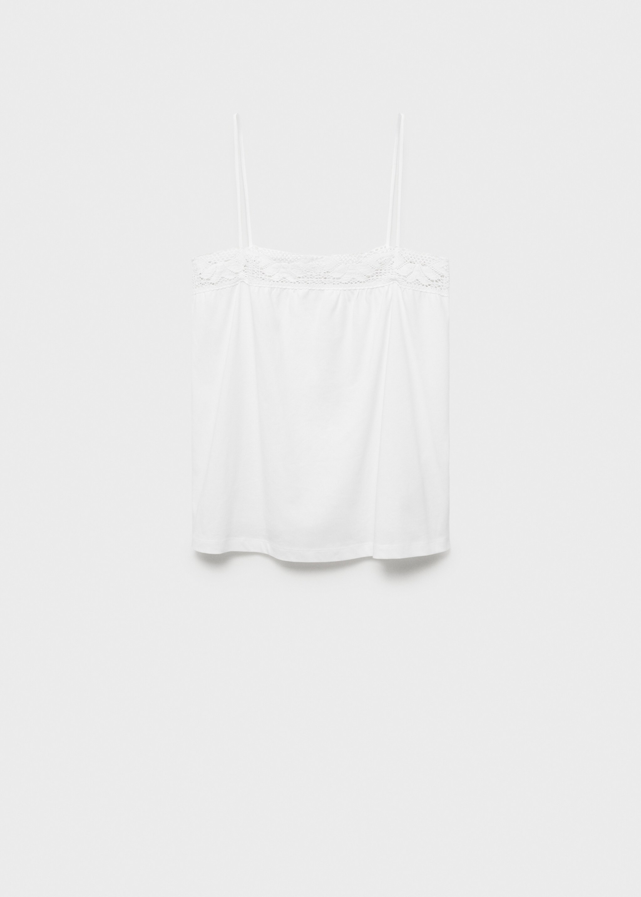 Cotton top with lace straps - Article without model