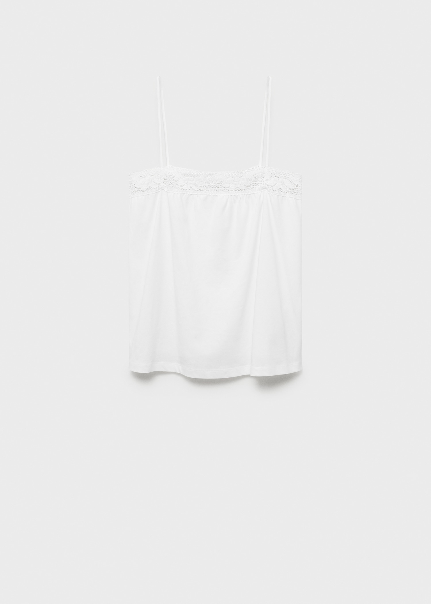Cotton top with lace straps - Article without model