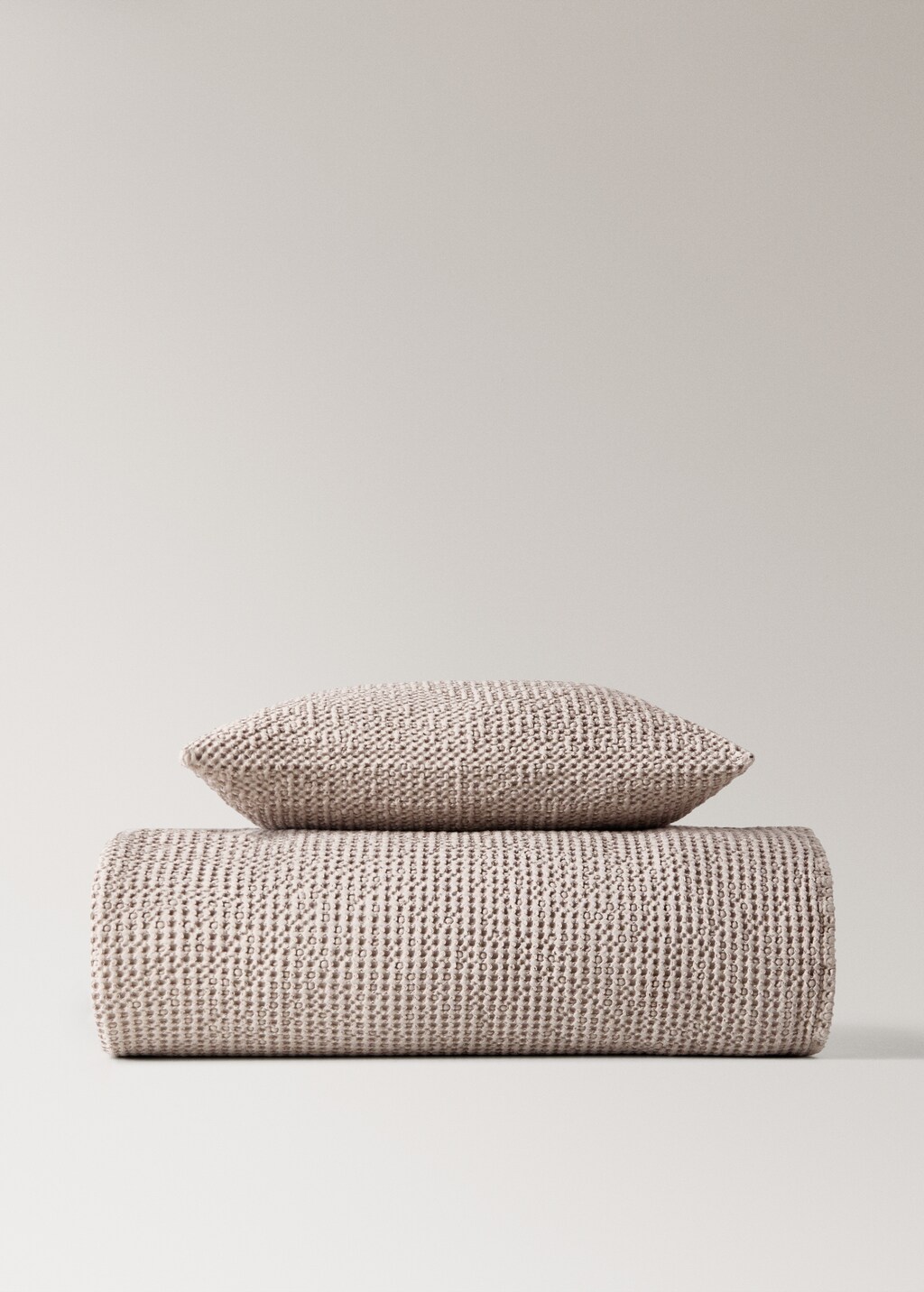 Cotton waffle garment-dyed bedspread for 90/105 cm bed