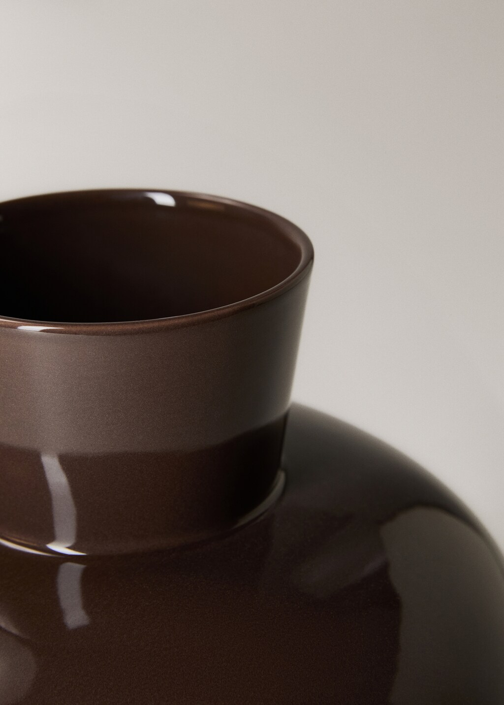 Glazed stoneware vase