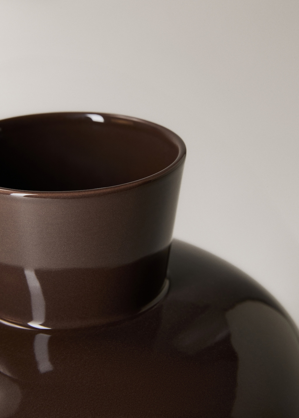 Glazed stoneware vase