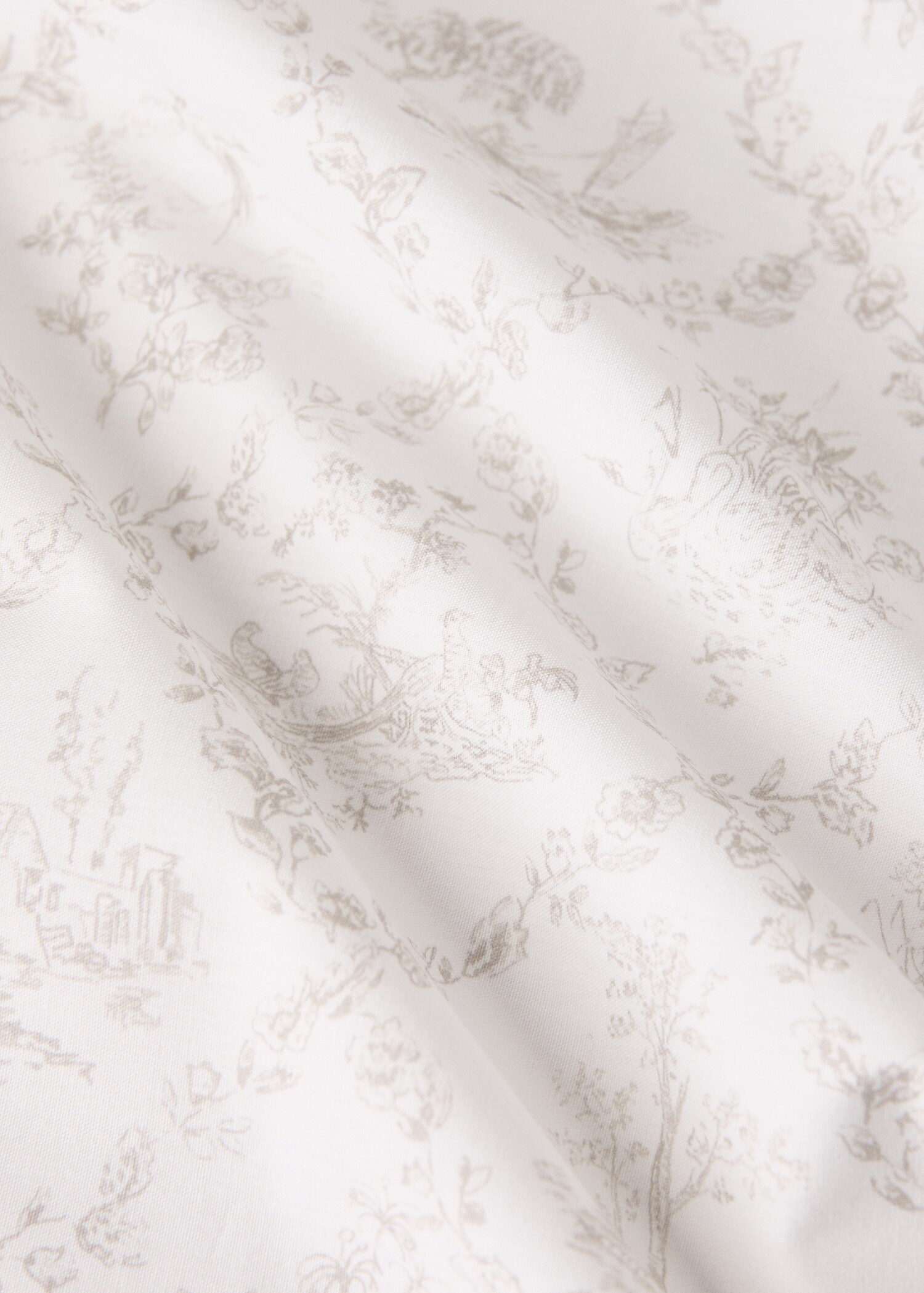 Baumwollperkal-Bettlaken für Kinderbett im Toile-de-Jouy-Stil - Detail des Artikels 2