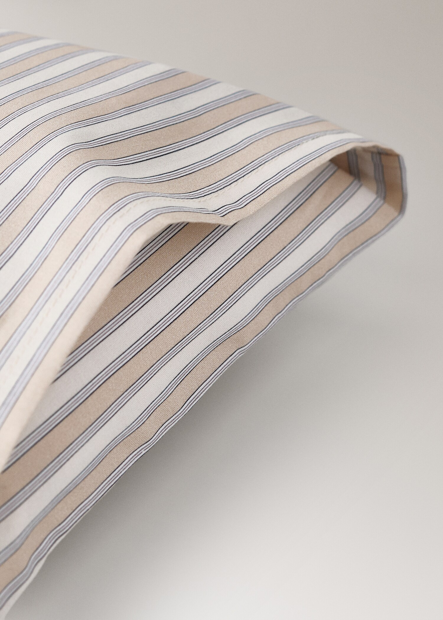 Percale cotton stripe-print set of sheets for mini-cot - Details of the article 3