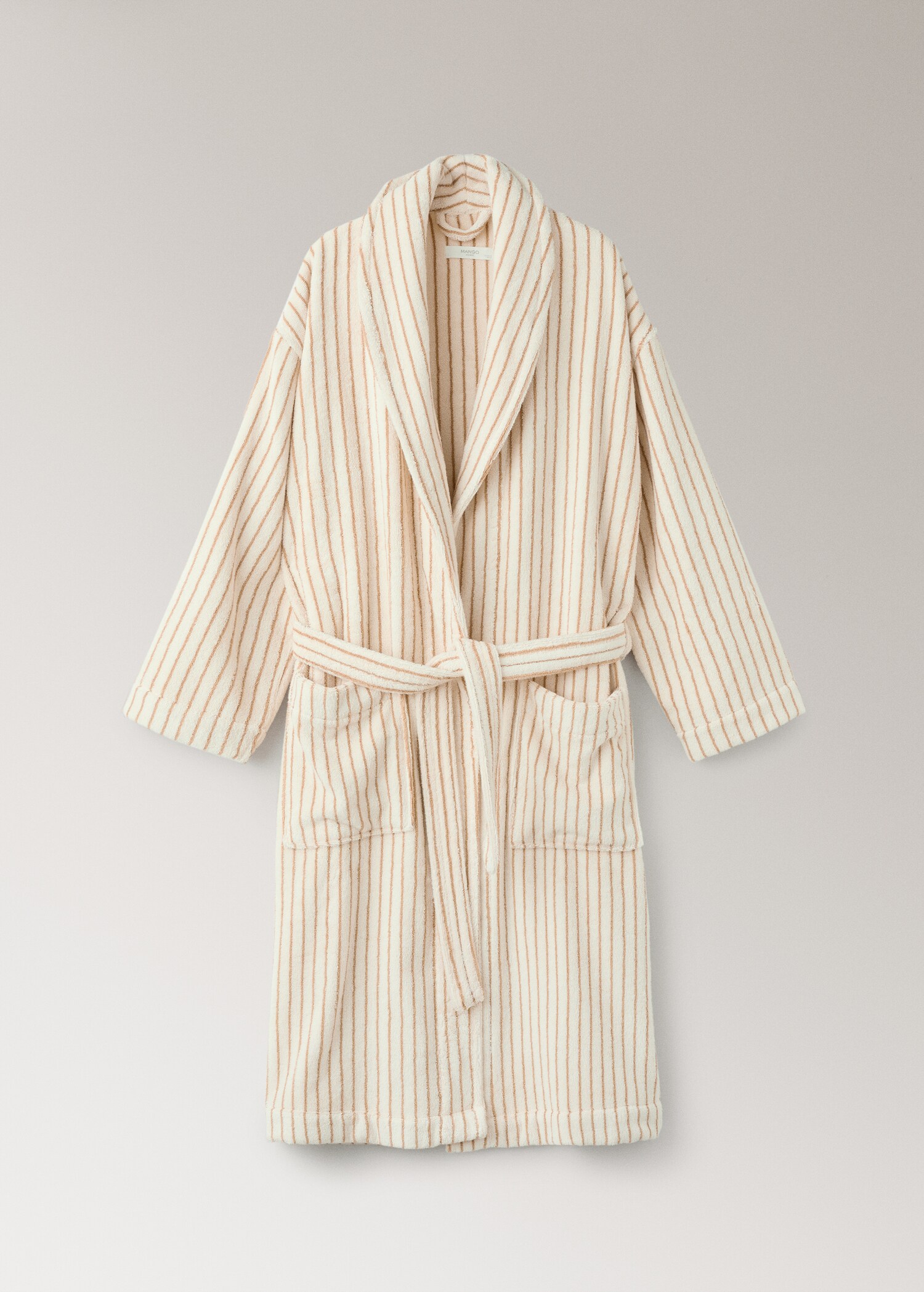 Two-tone striped bathrobe - Article without model