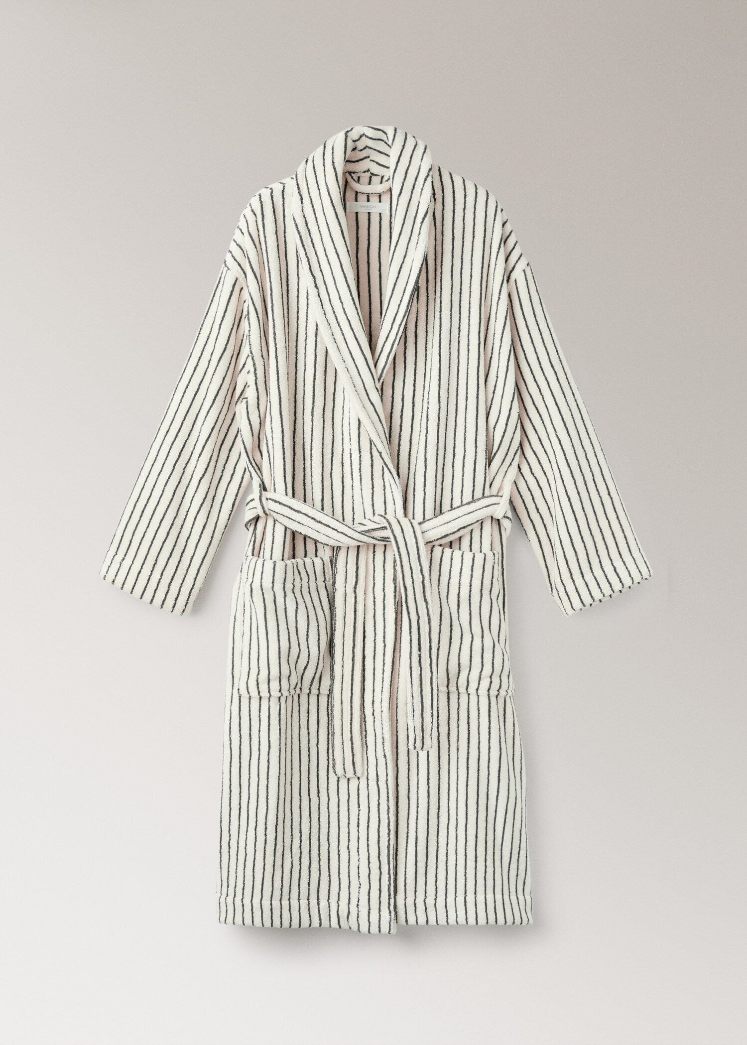 Two-tone striped bathrobe - Article without model