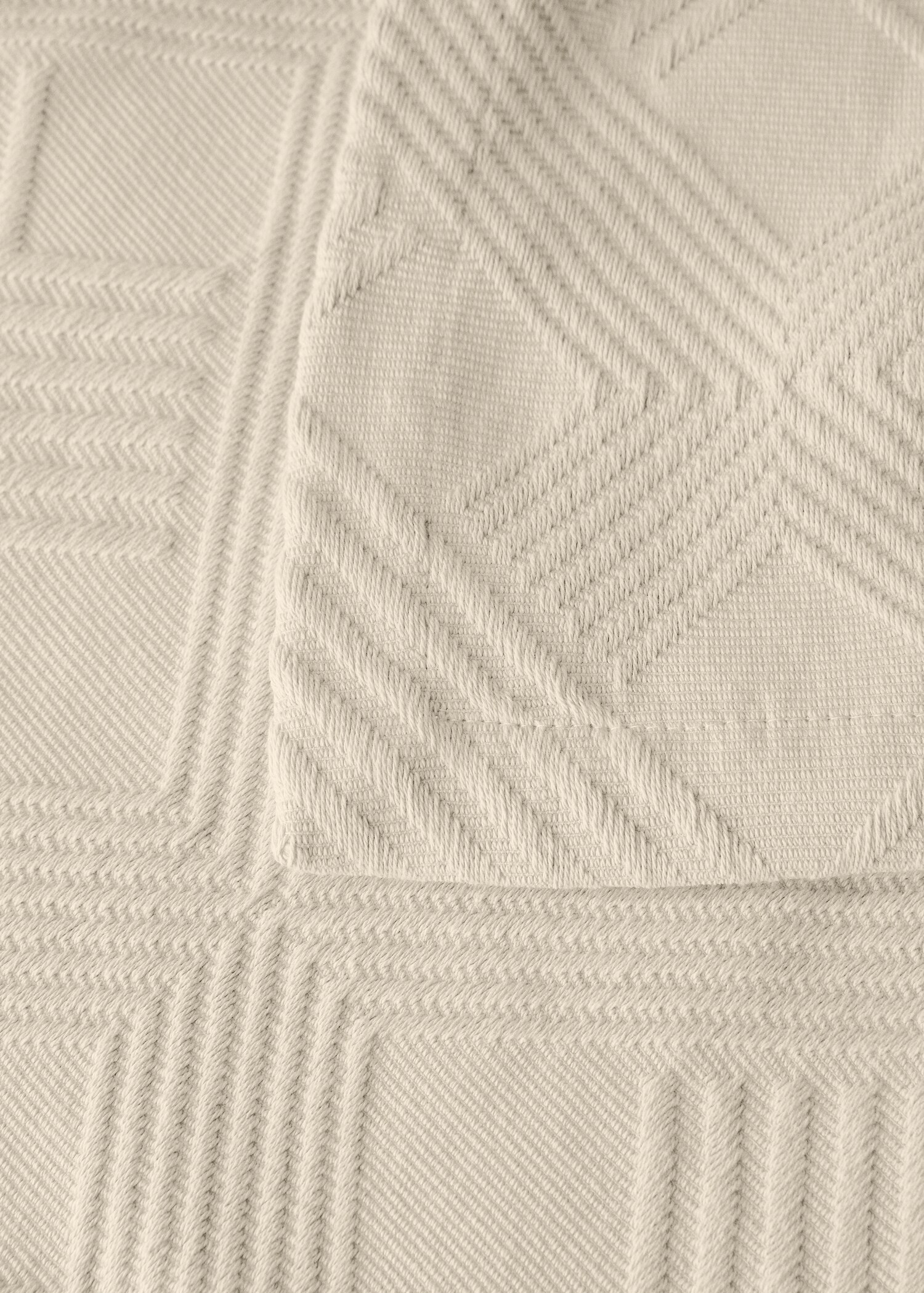 Couvre-lit en coton jacquard à losanges pour lit 150/160 cm - Détail de l'article 1