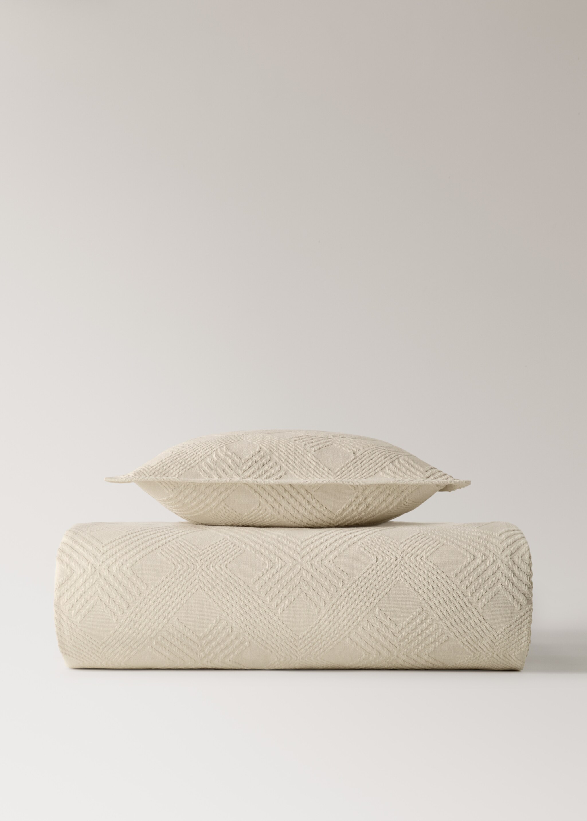 Colcha algodón jacquard rombos cama 150/160 cm - Detalle del artículo 3