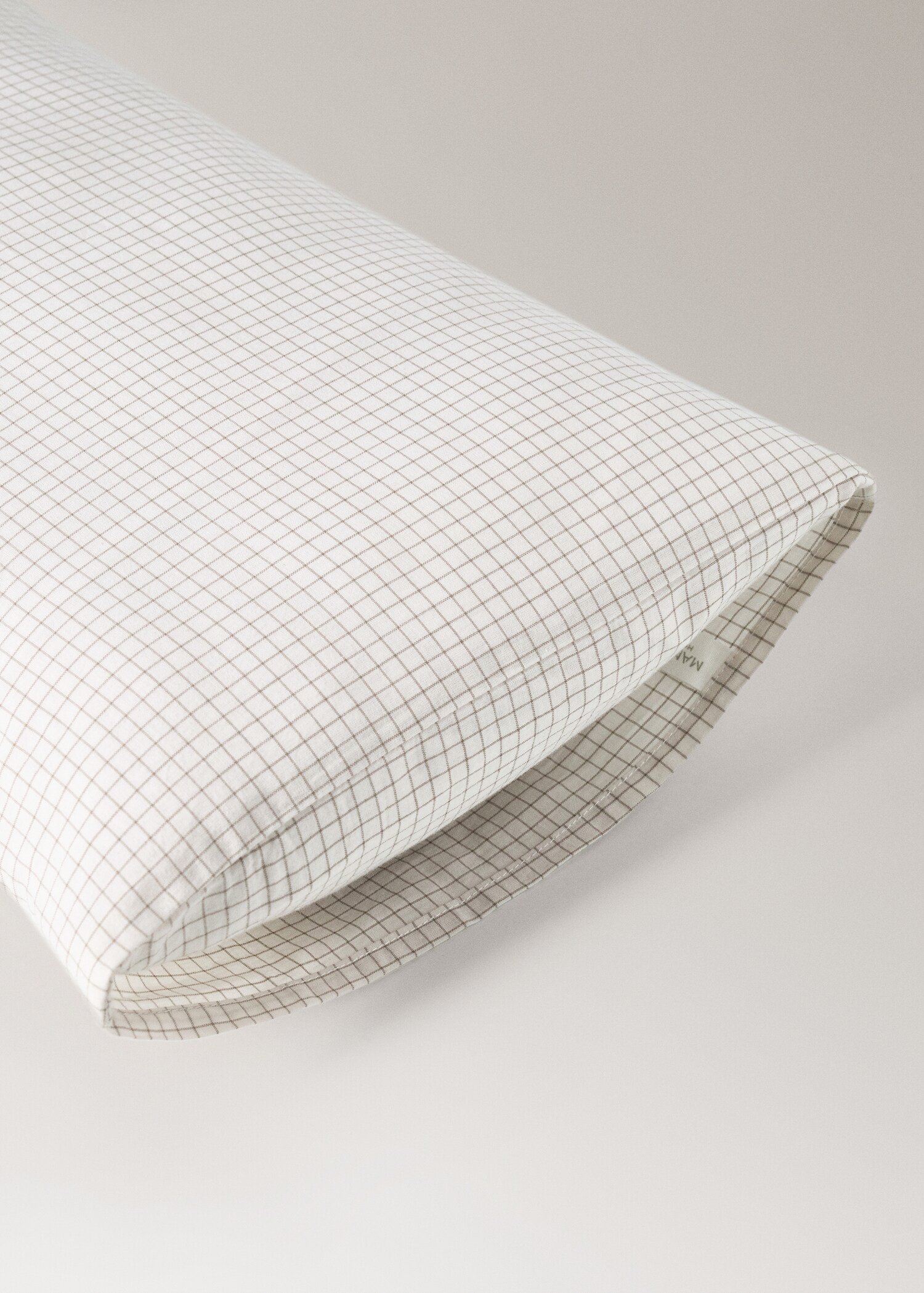 Cot pillowcase cotton percale gingham check - Details of the article 1
