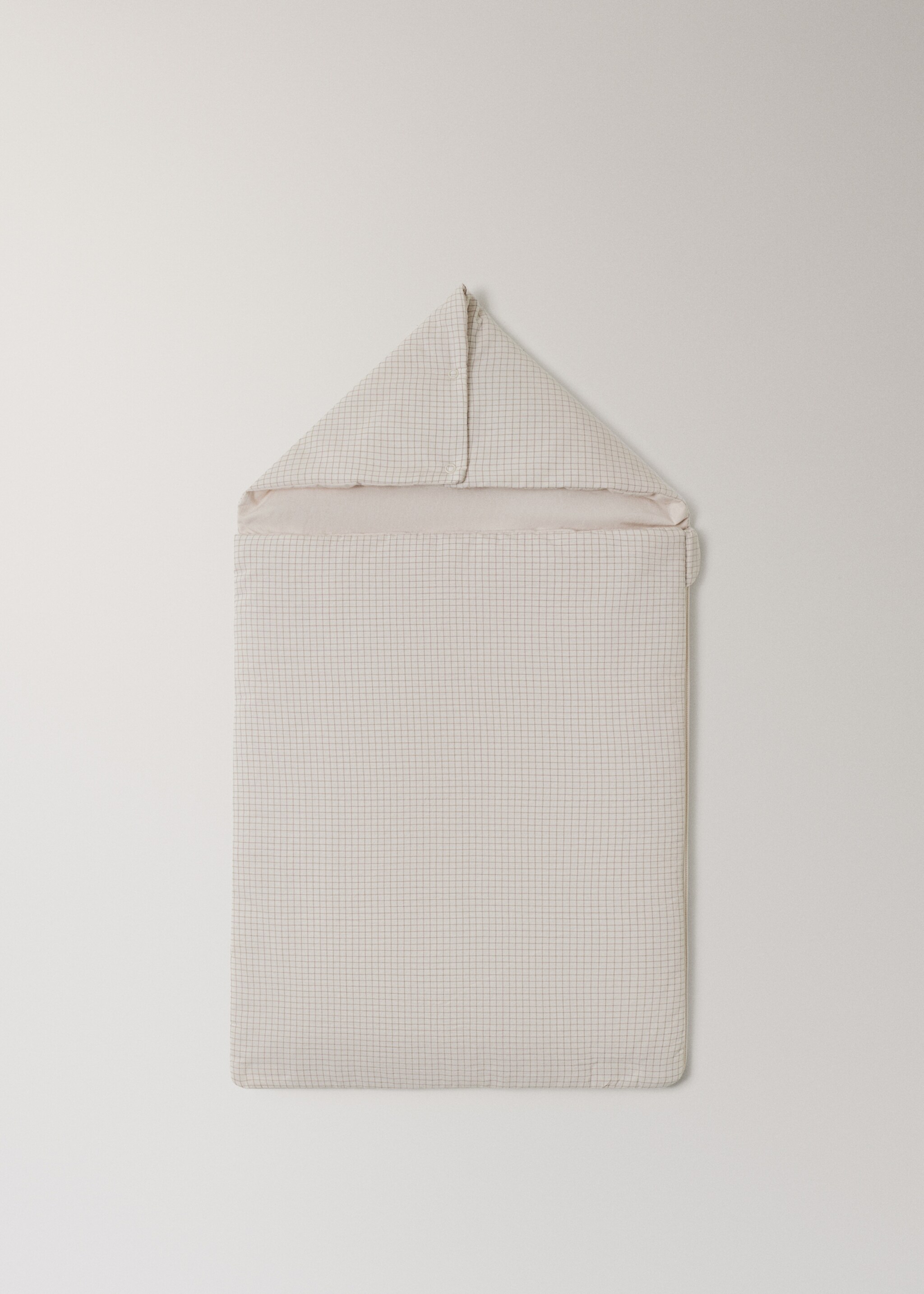 Mini checkered cotton stroller bag - Товар без моделі, Помірно-коричневий. Ref: 17061573-00.