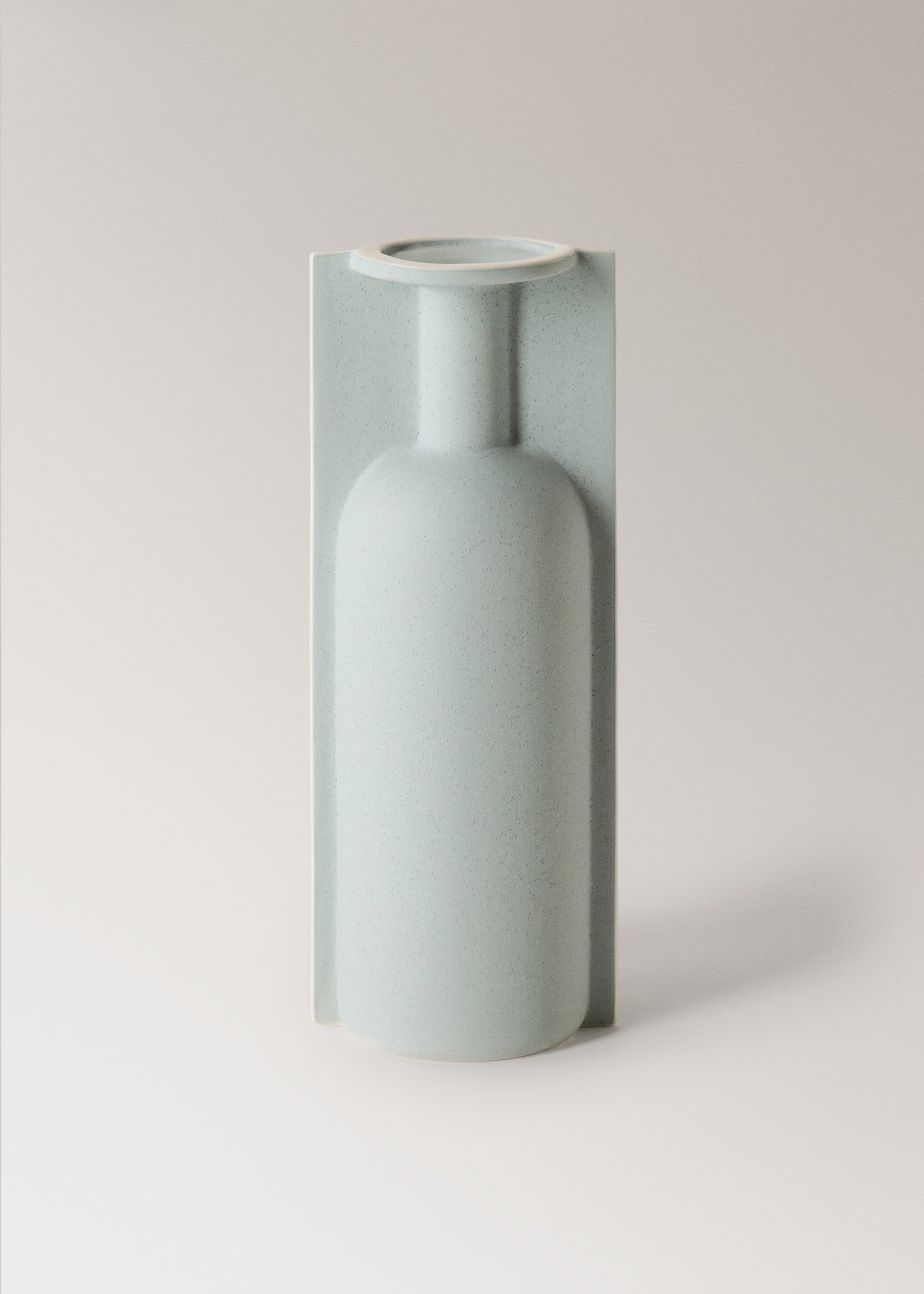 Large earthenware bottle vase - Article without model, Mint Green. Ref: 17061588-00.