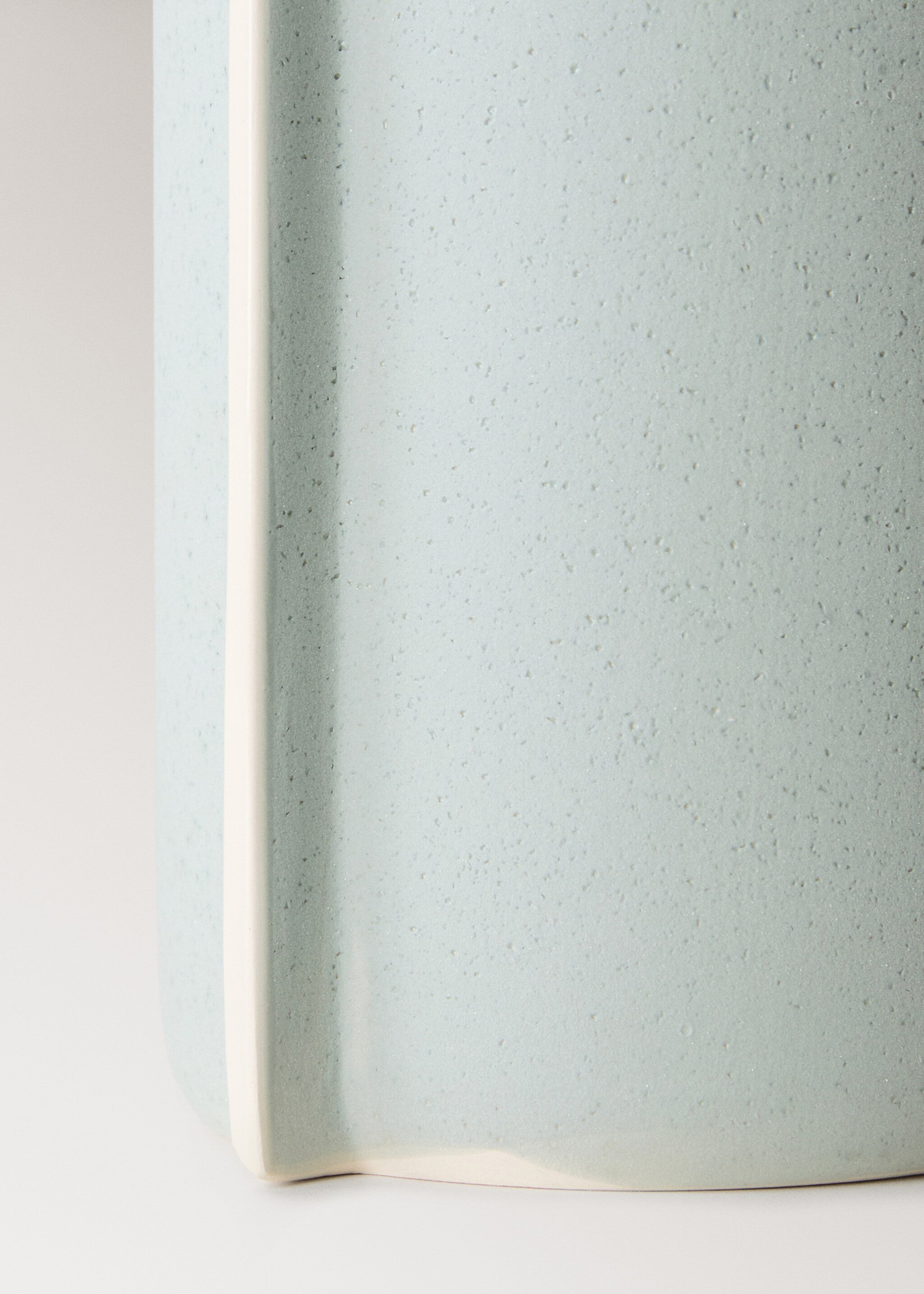 Large earthenware bottle vase - Details of the article 3, Mint Green. Ref: 17061588-00.