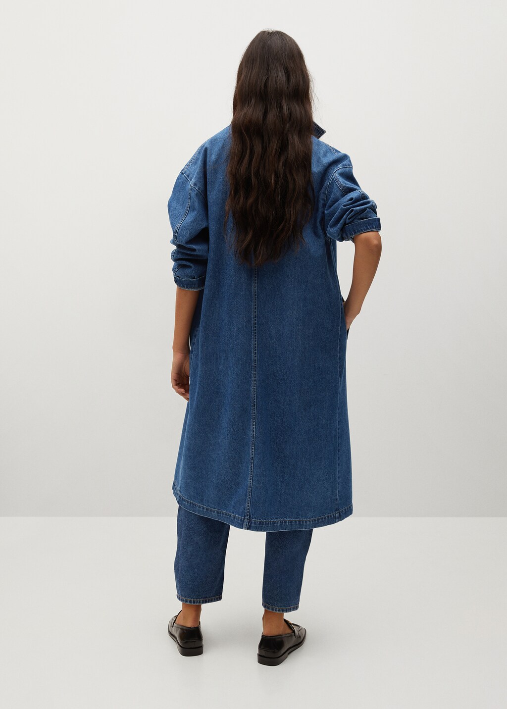 Outlets NEW Mango denim trench coat