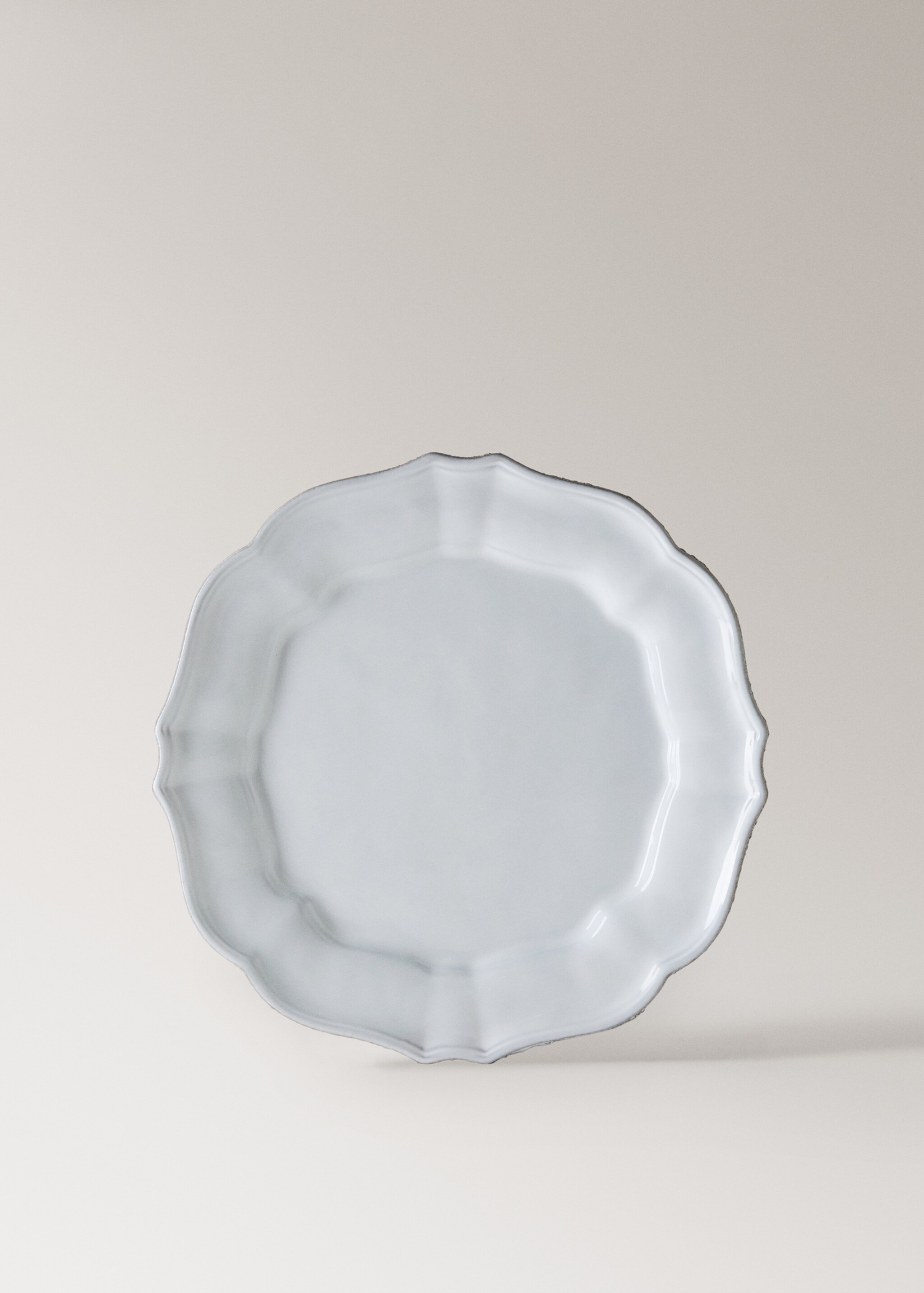 Recycled stoneware dinner plate - Article without model, Light/Pastel Grey. Ref: 17062034-00.