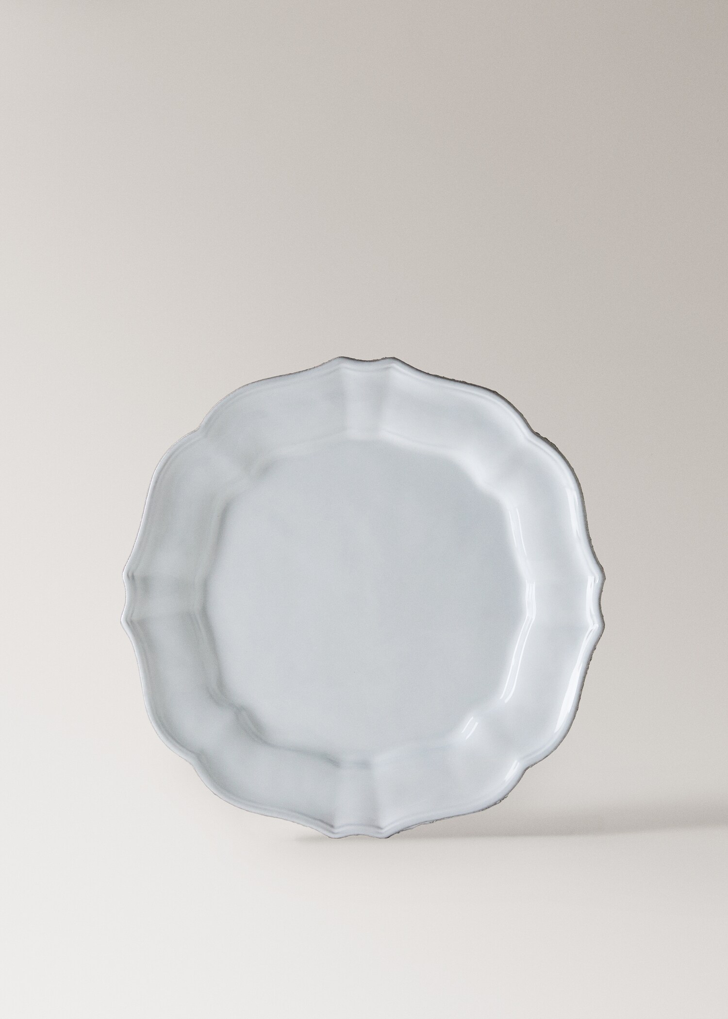 Recycled stoneware flat plate - Article without model