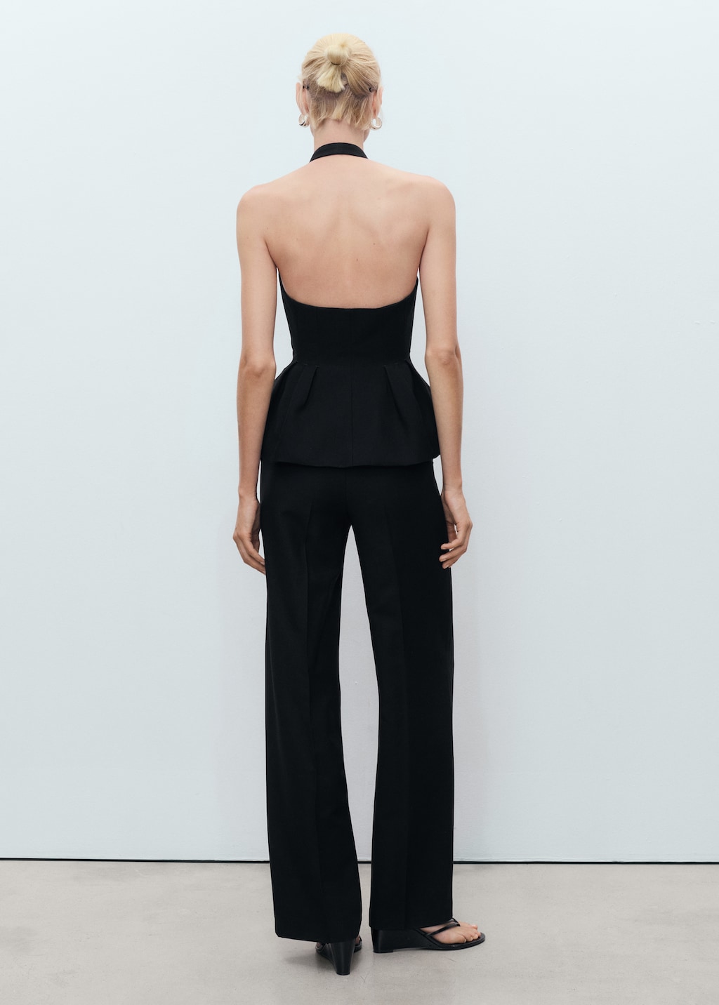 Straight mid-rise suit pants - image 3