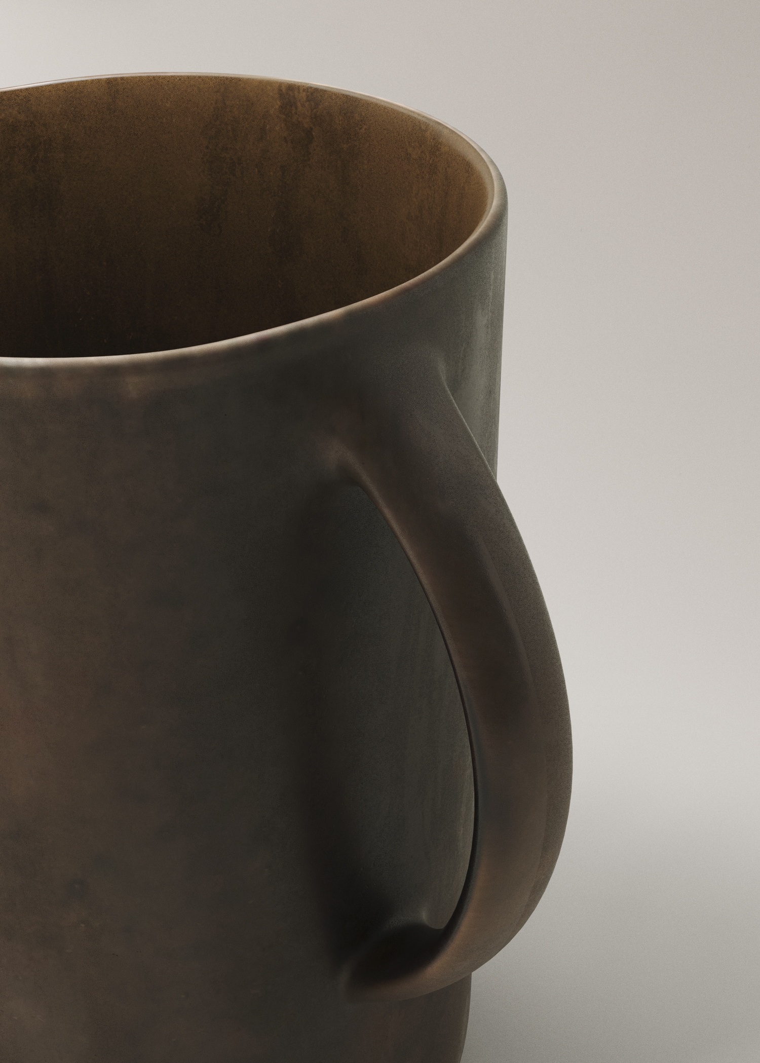 Matte Steingutvase - Detail des Artikels 1