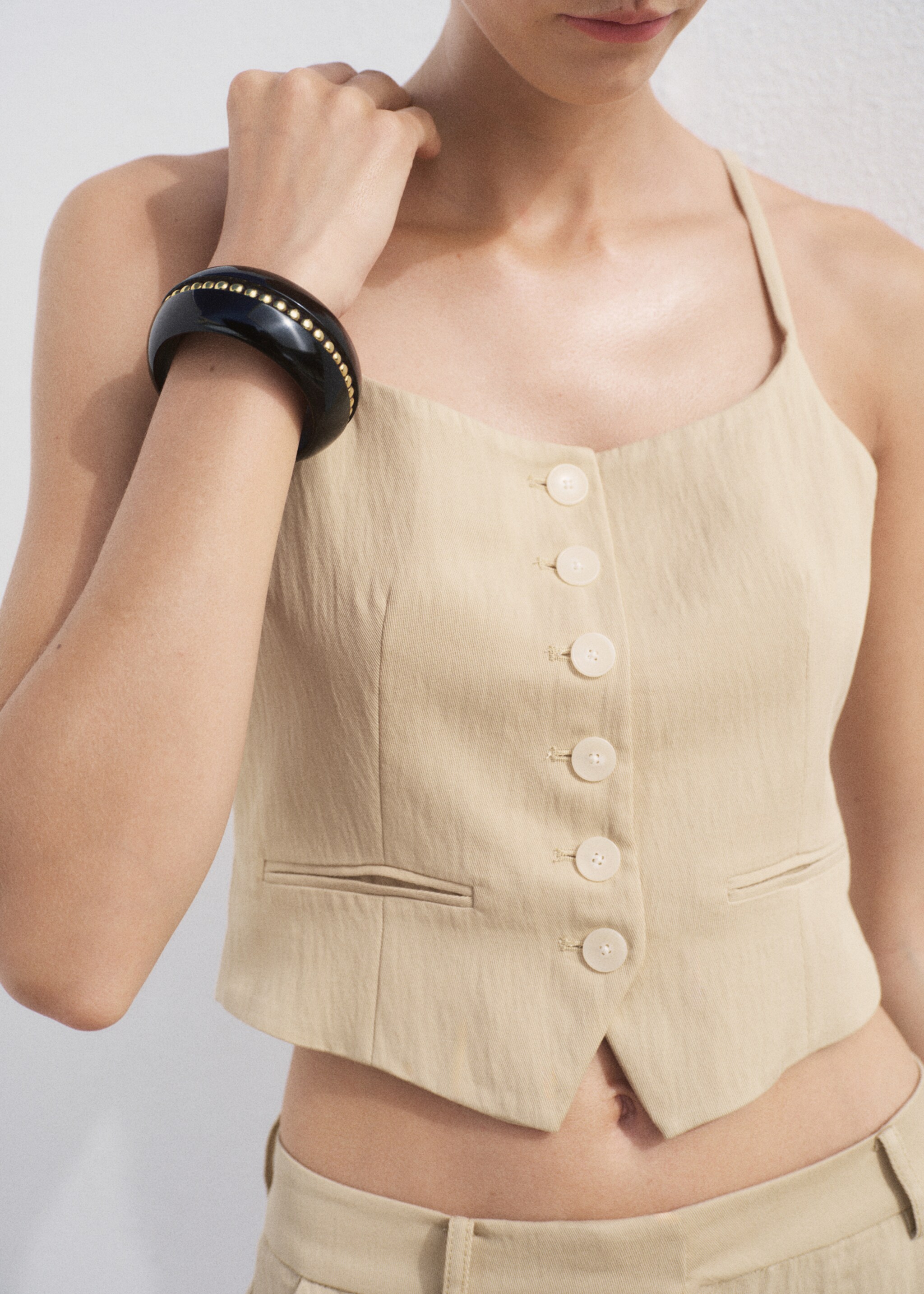 Lyocell suit waistcoat - Medium plane