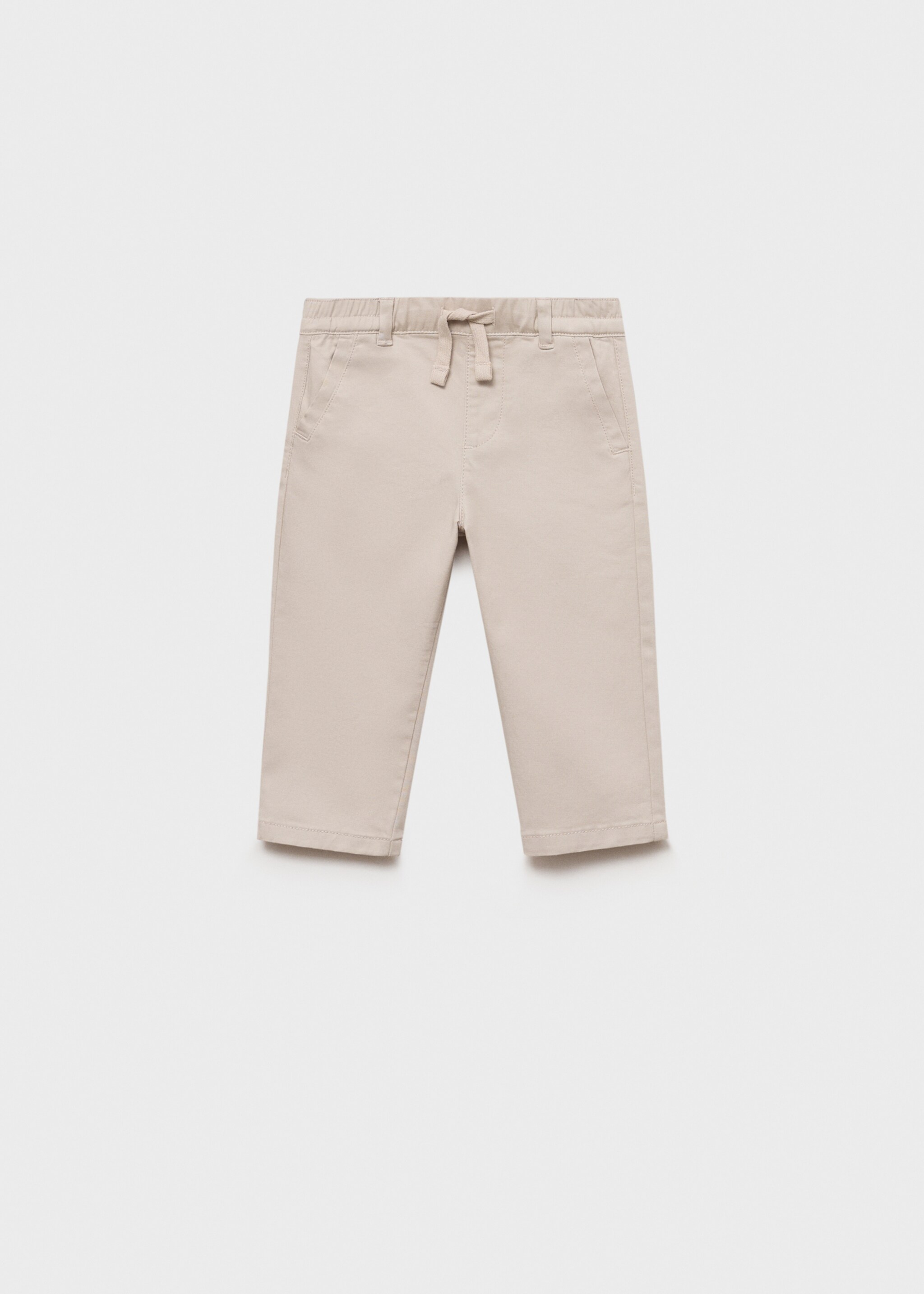 Drawstring cotton trousers - Article without model