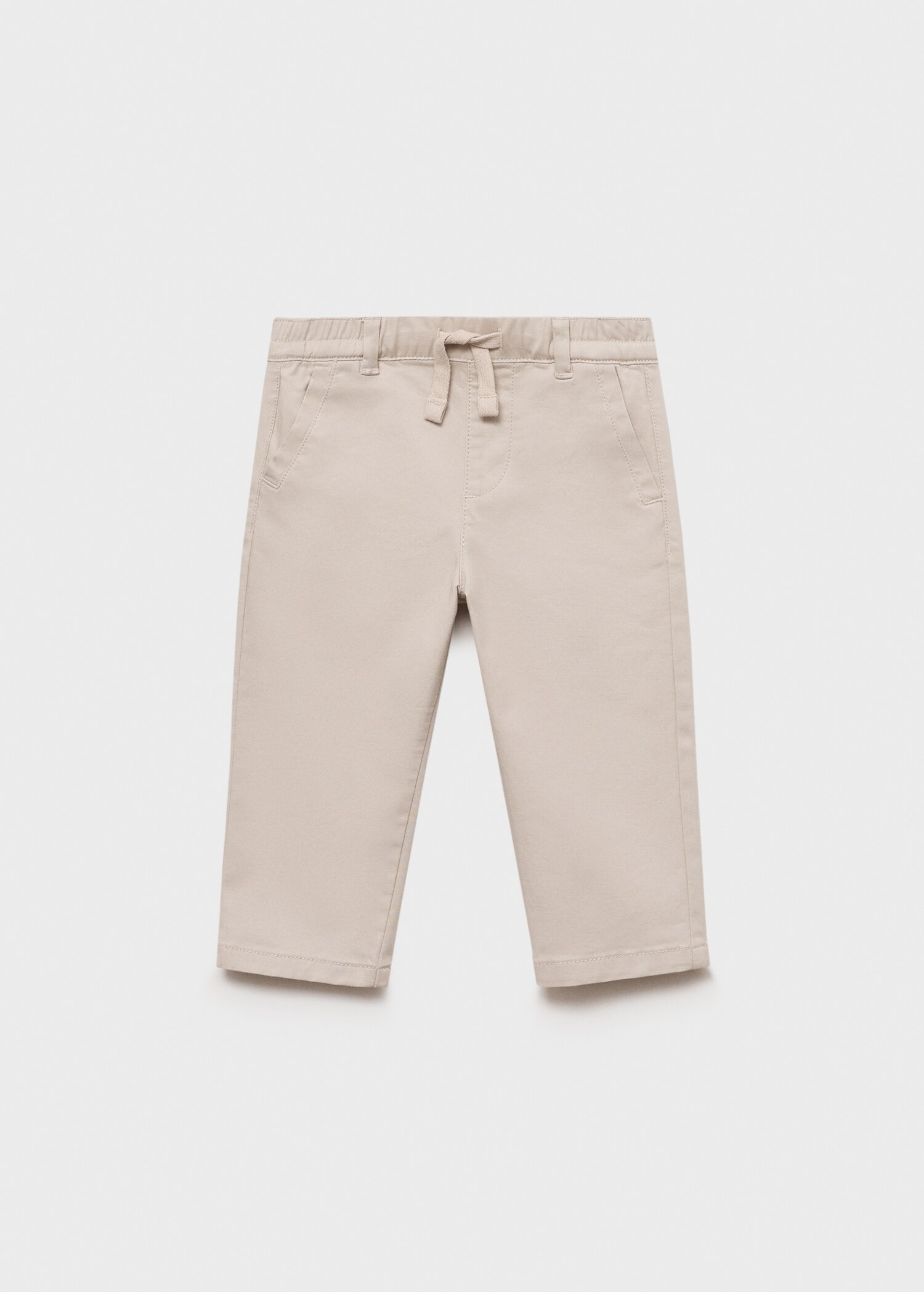 Drawstring cotton trousers - Article without model