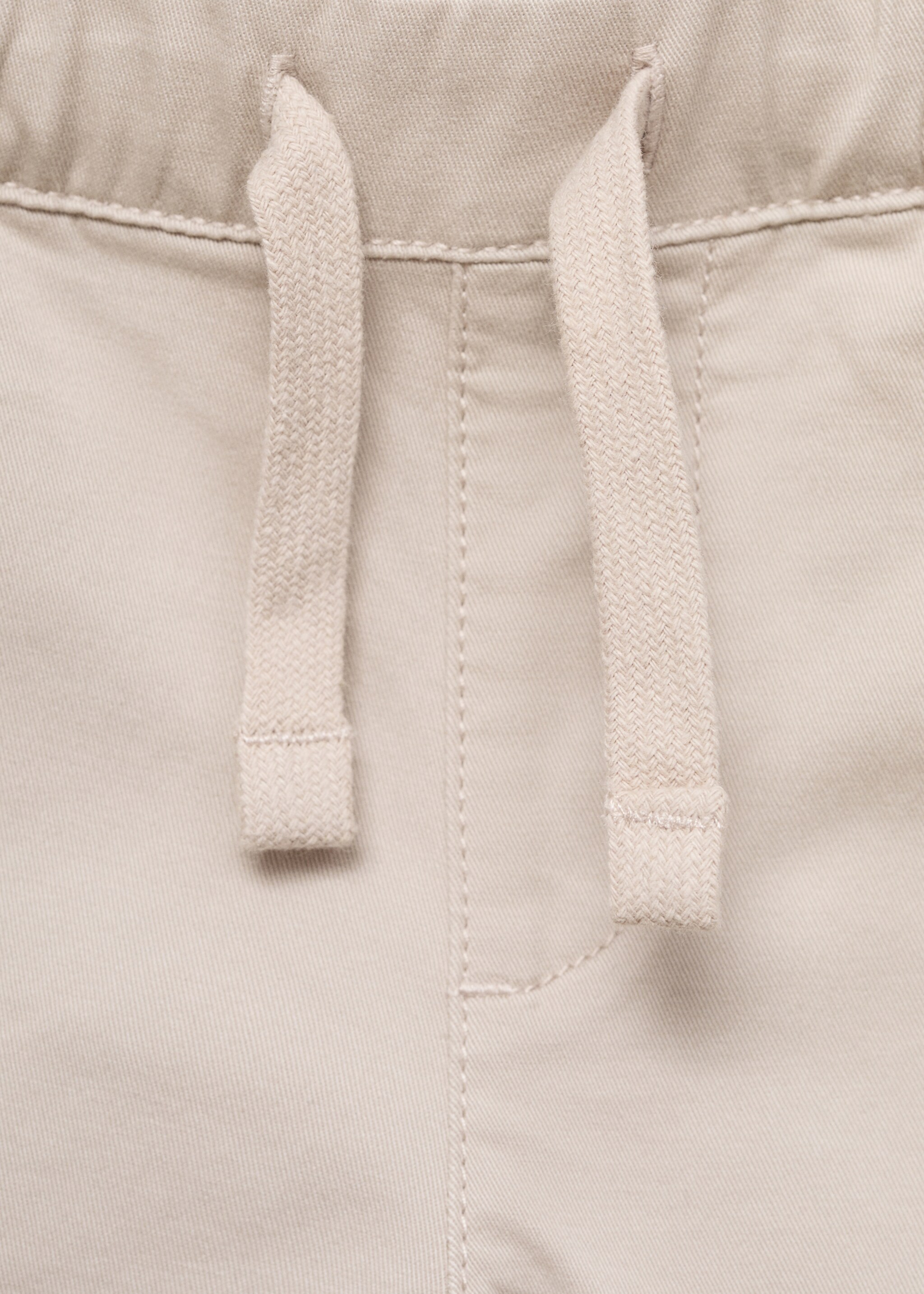 Drawstring cotton trousers - Details of the article 0