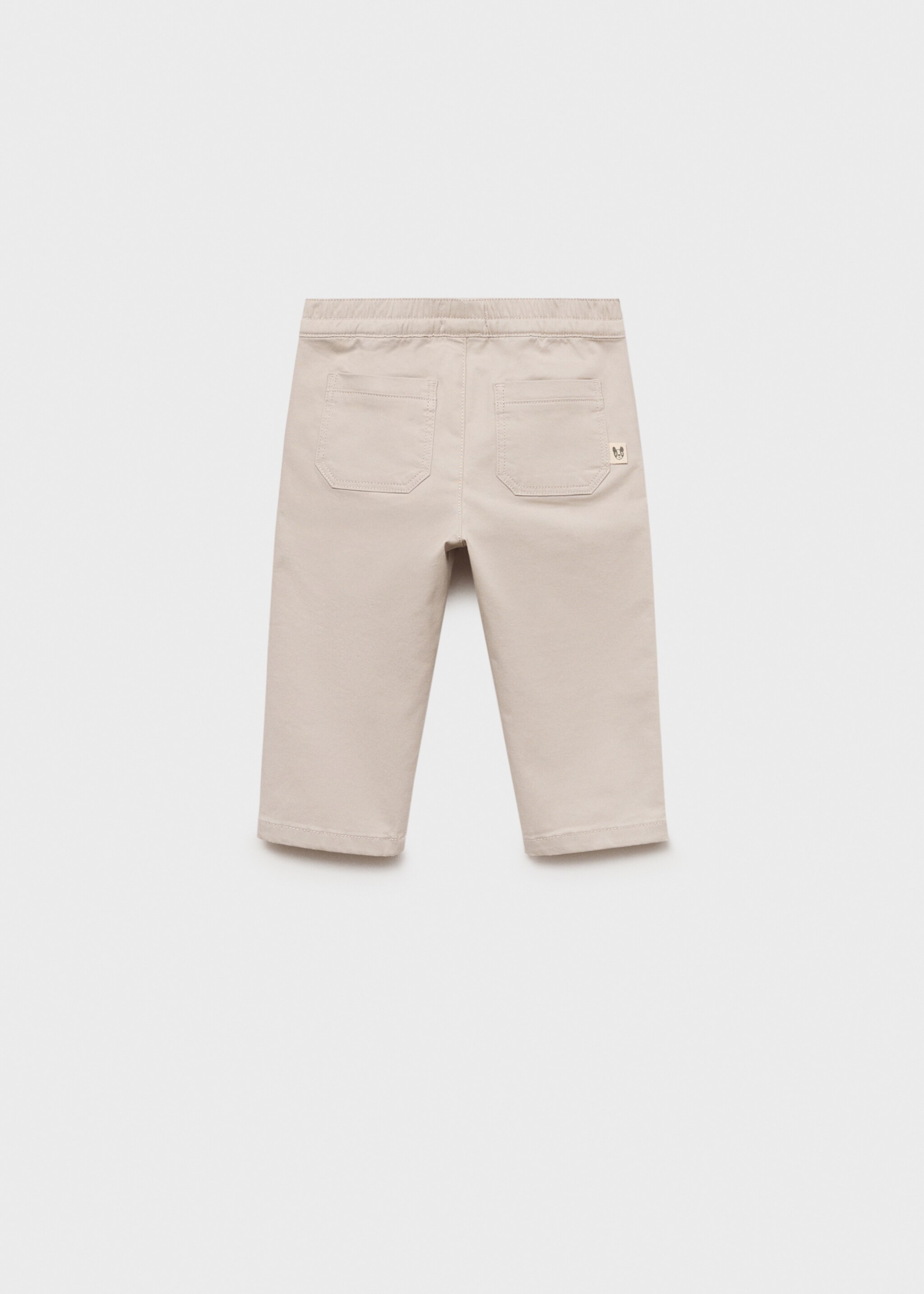 Drawstring cotton trousers - Reverse of the article